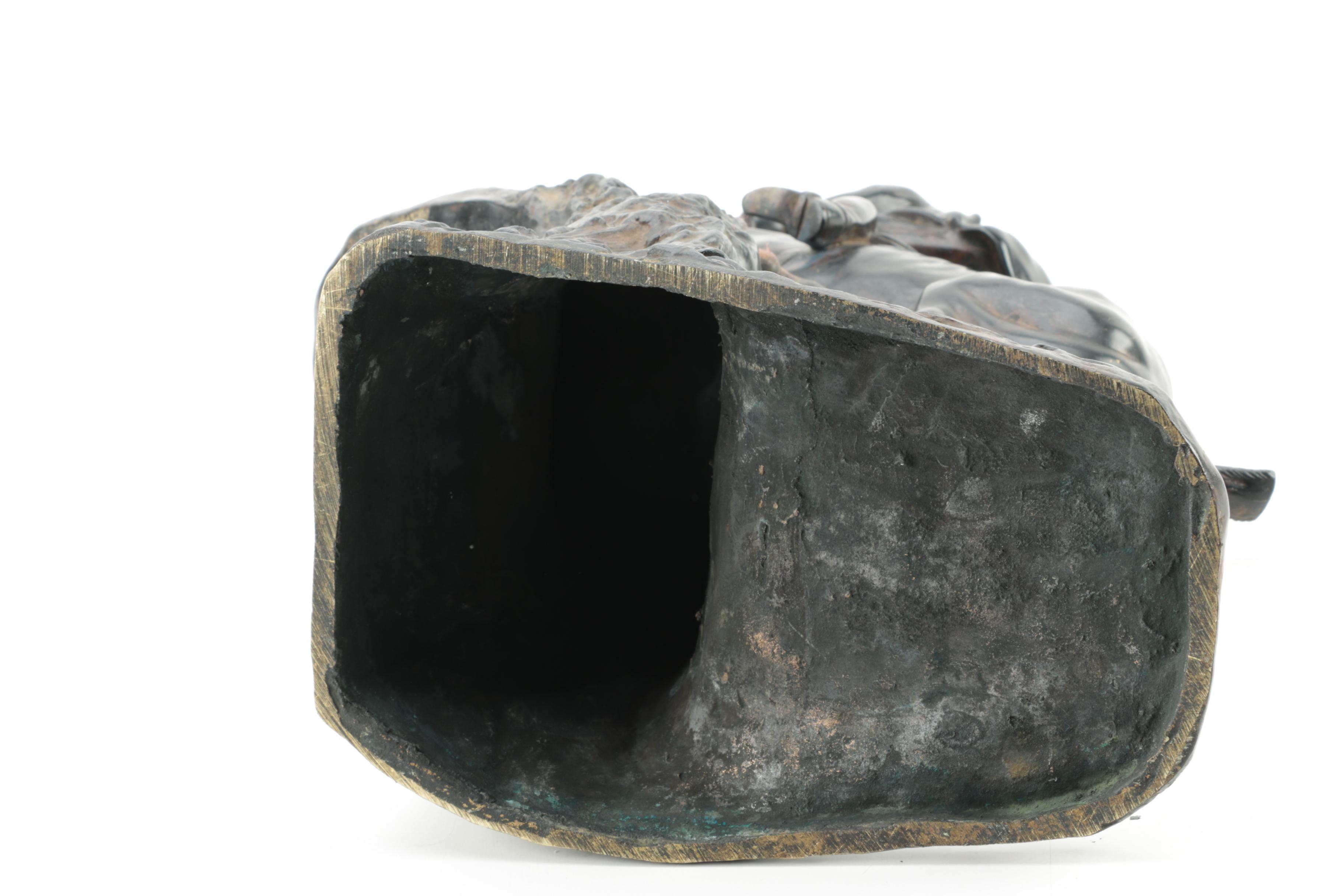 Brass Horse Jockey Themed Table Lamp