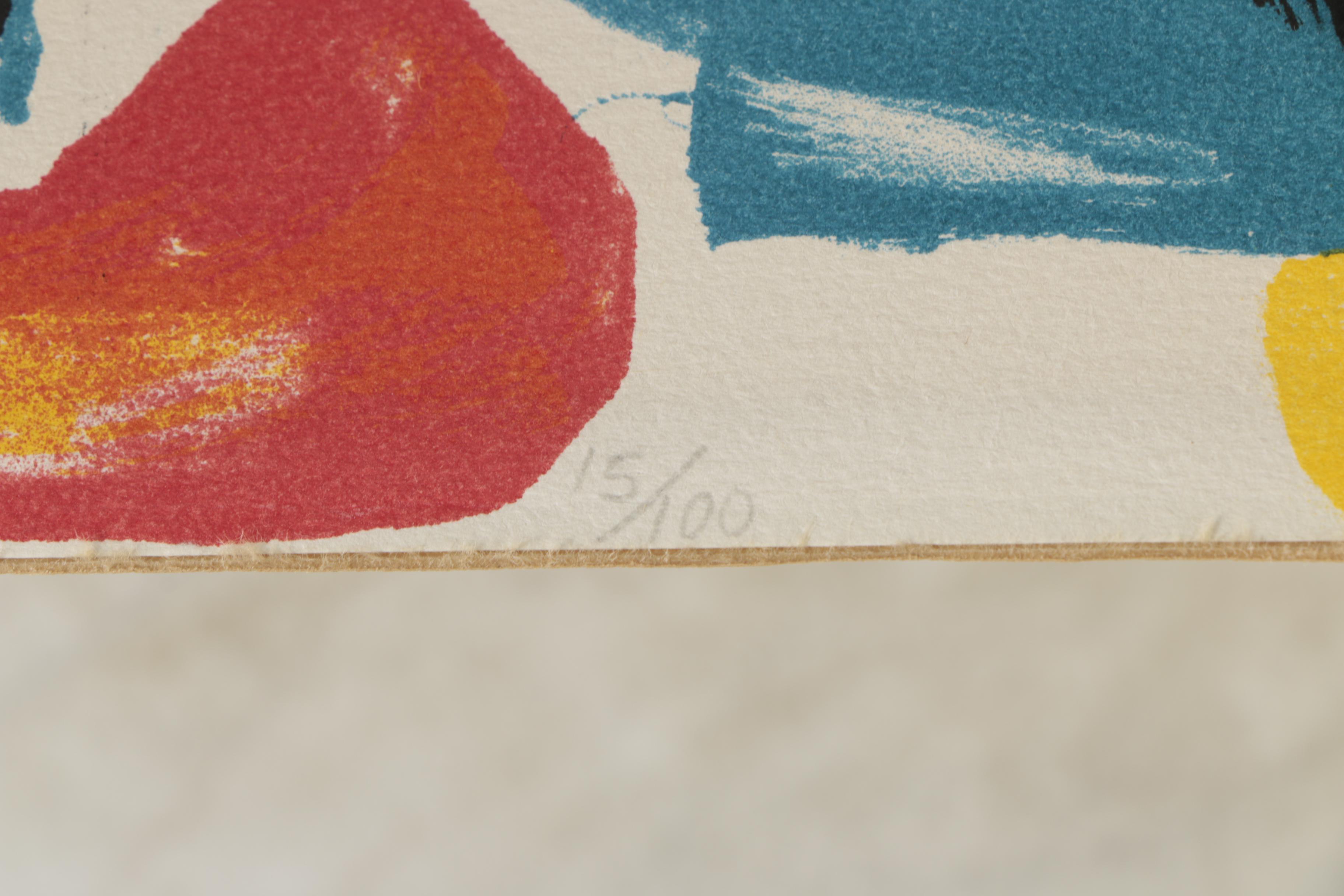 Anton Rooskens Color Lithograph "Cobra Circle"