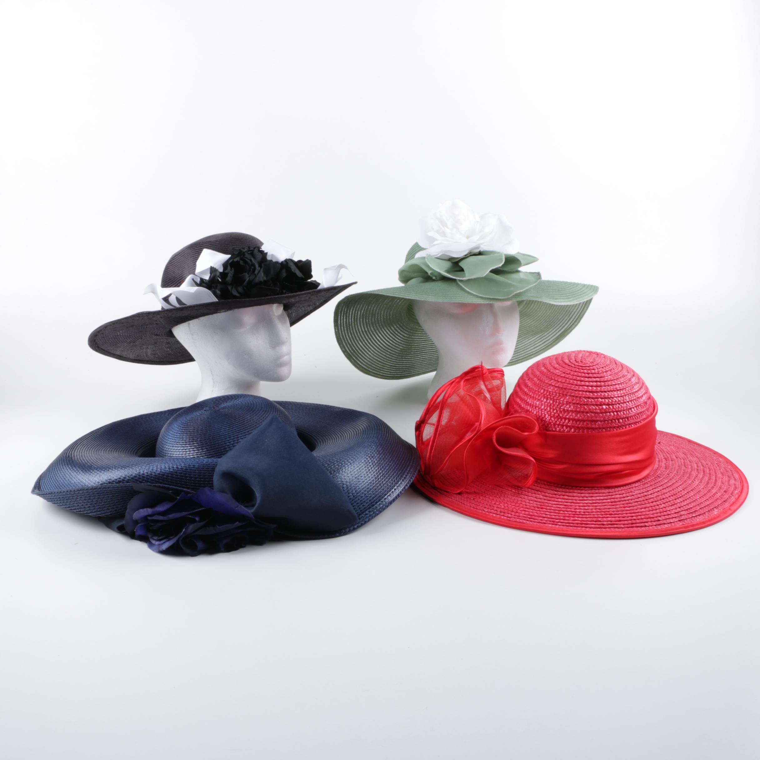 Women's Woven Derby Style Hats Including Whittall & Shon and Liz Claiborne