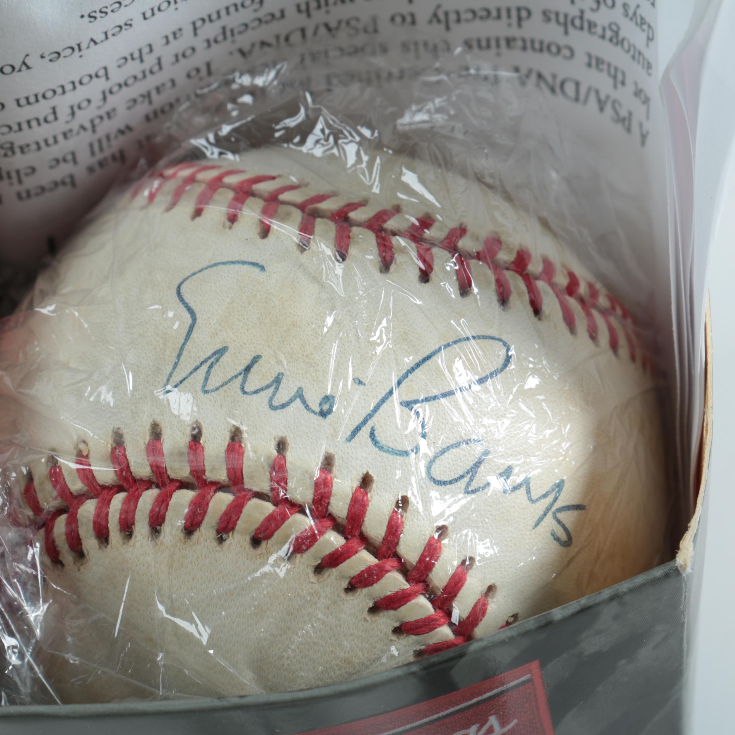 Ernie Banks Autographed Baseball PSA-LOA