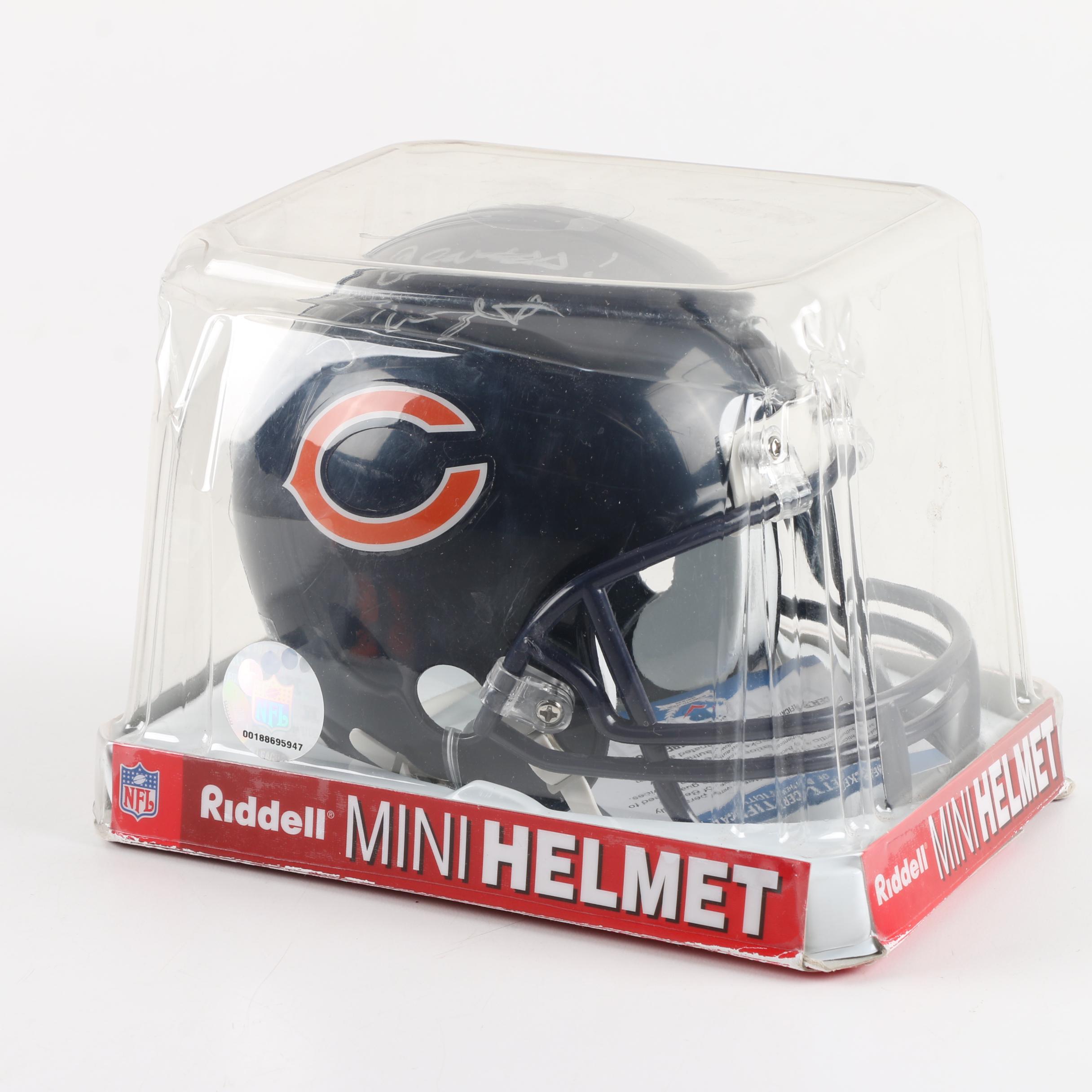 George Wendt "Da Bearss!" Autographed Mini Helmet Beckett COA