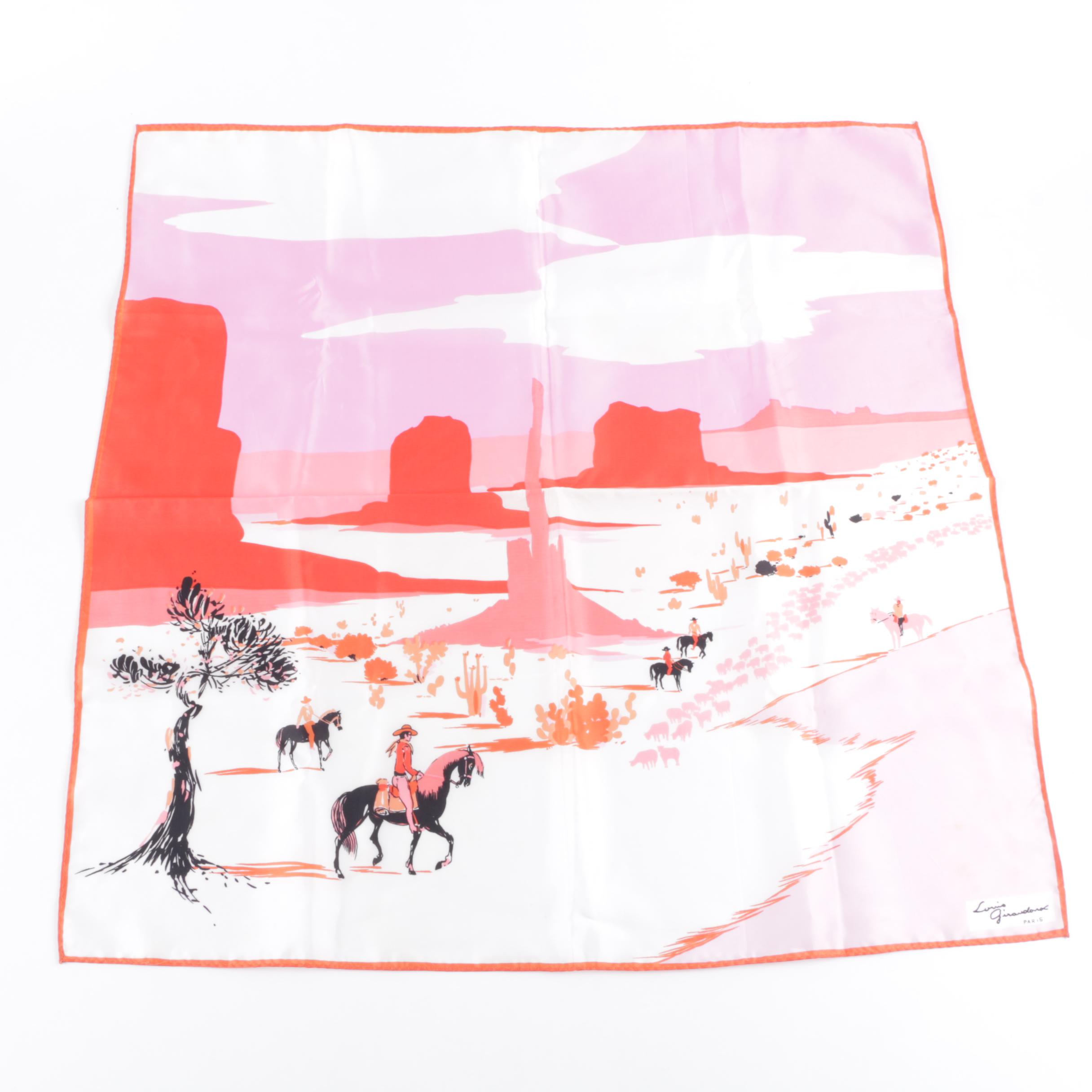 Silk Scarves Including Cecy Jones and Louis Giraudoux Paris