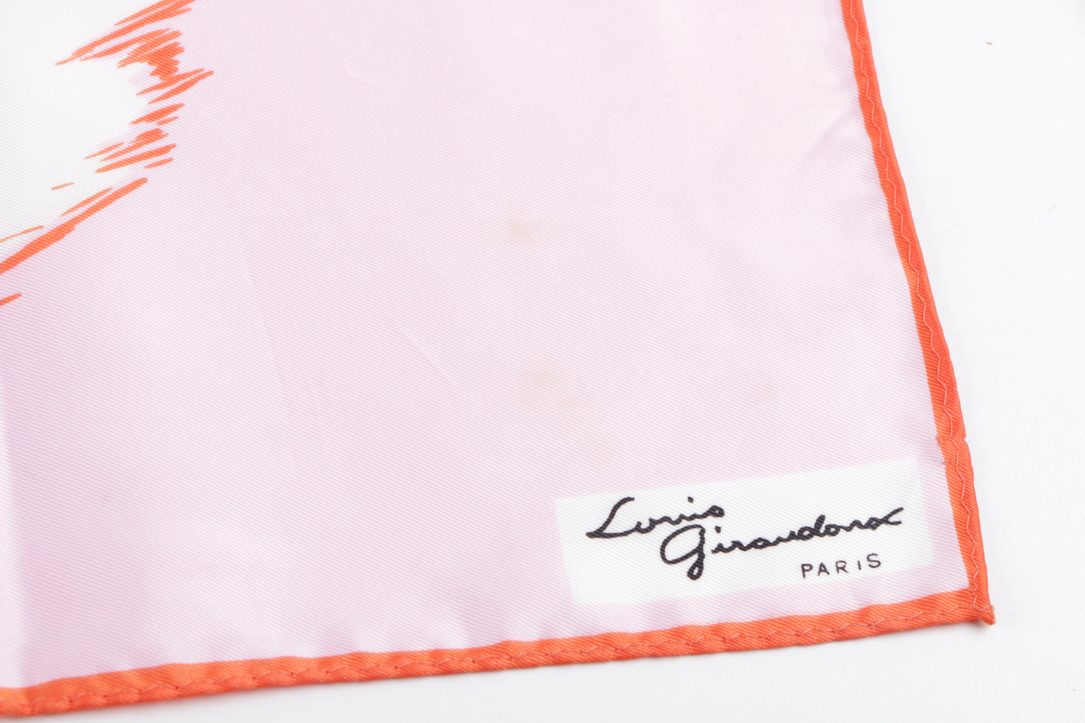 Silk Scarves Including Cecy Jones and Louis Giraudoux Paris