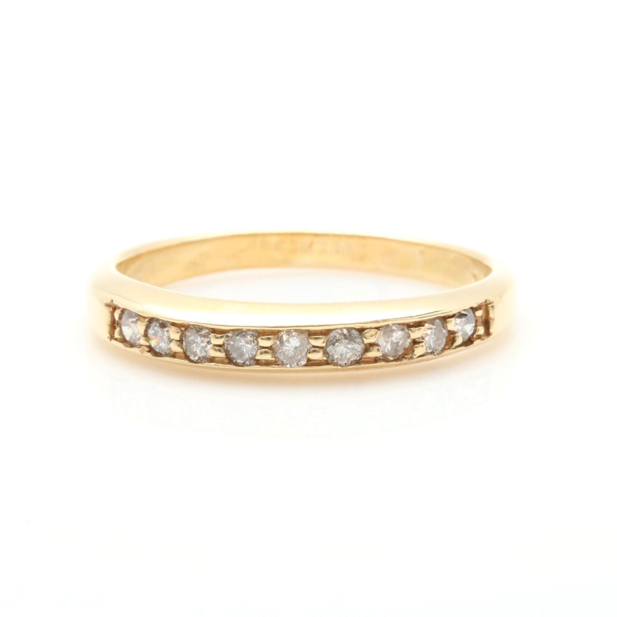 14K Yellow Gold Diamond Ring