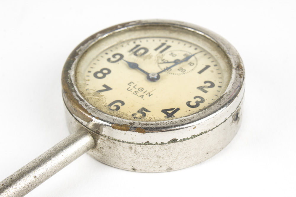 Vintage Elgin 8-Day Long Stem Car Clock Watch