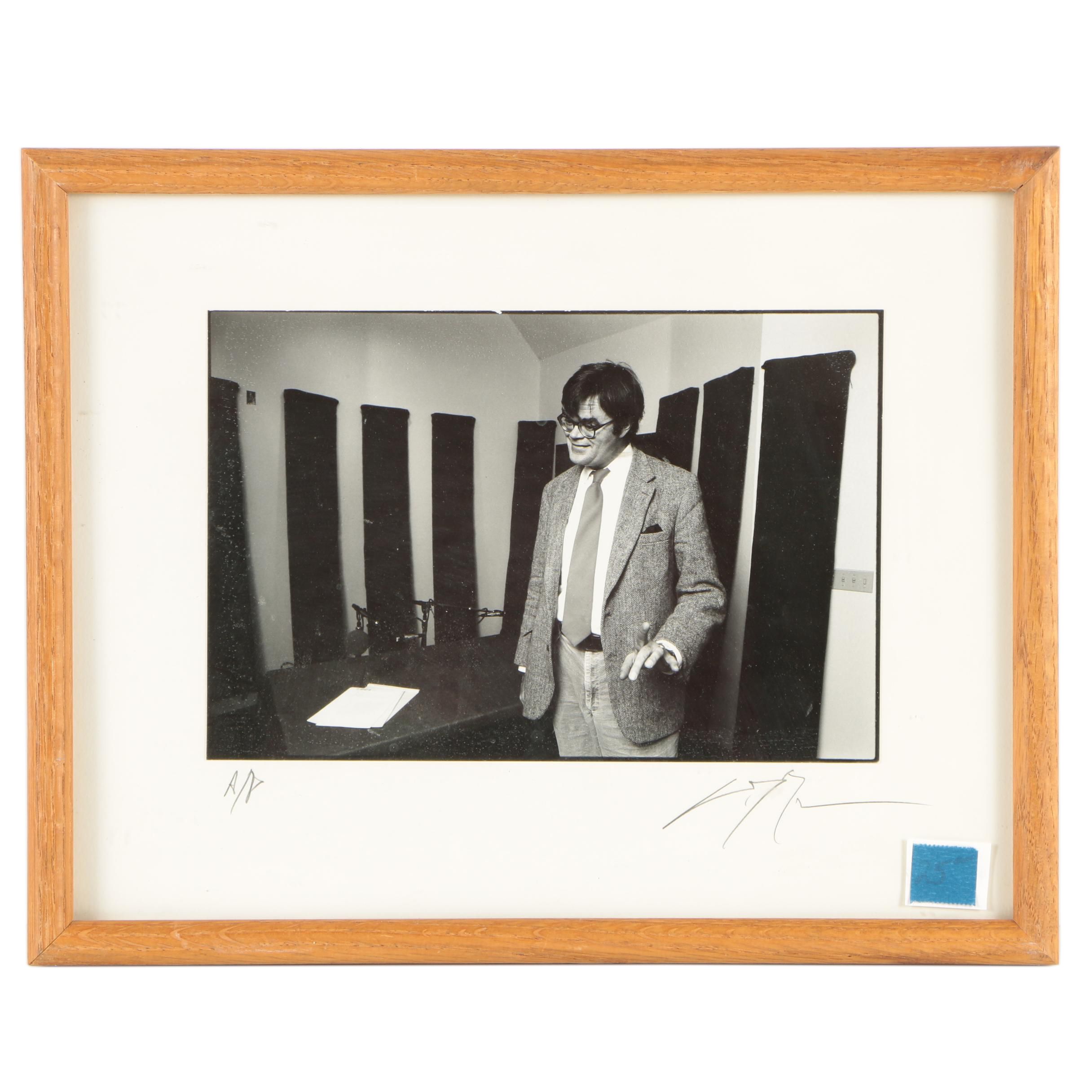 Don Hamilton Signed Silver Gelatin Photograph of Garrison Keillor