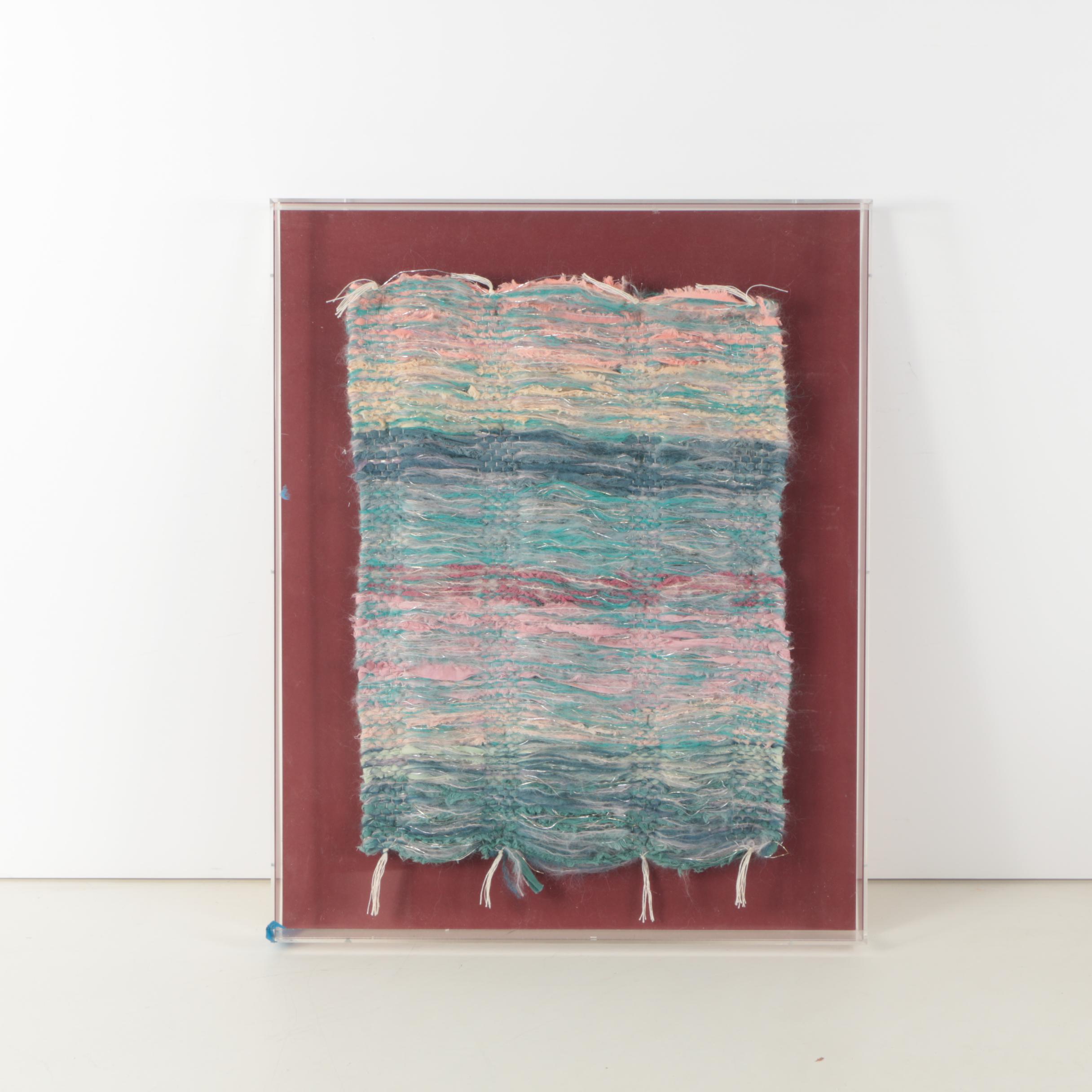 Woven Wool and Silver Tone Foil Textile