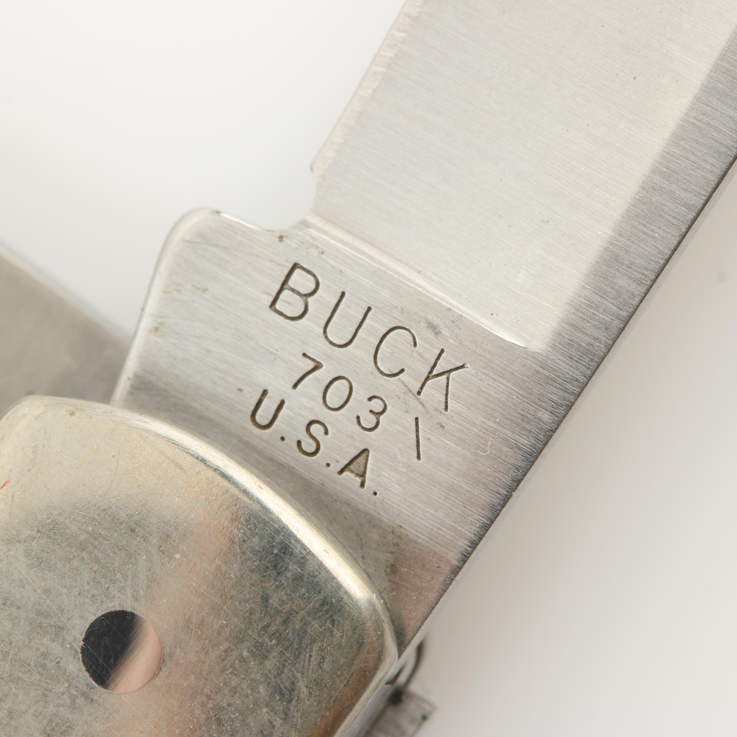 Buck 703 Stockman Three Blade Pocket Knife