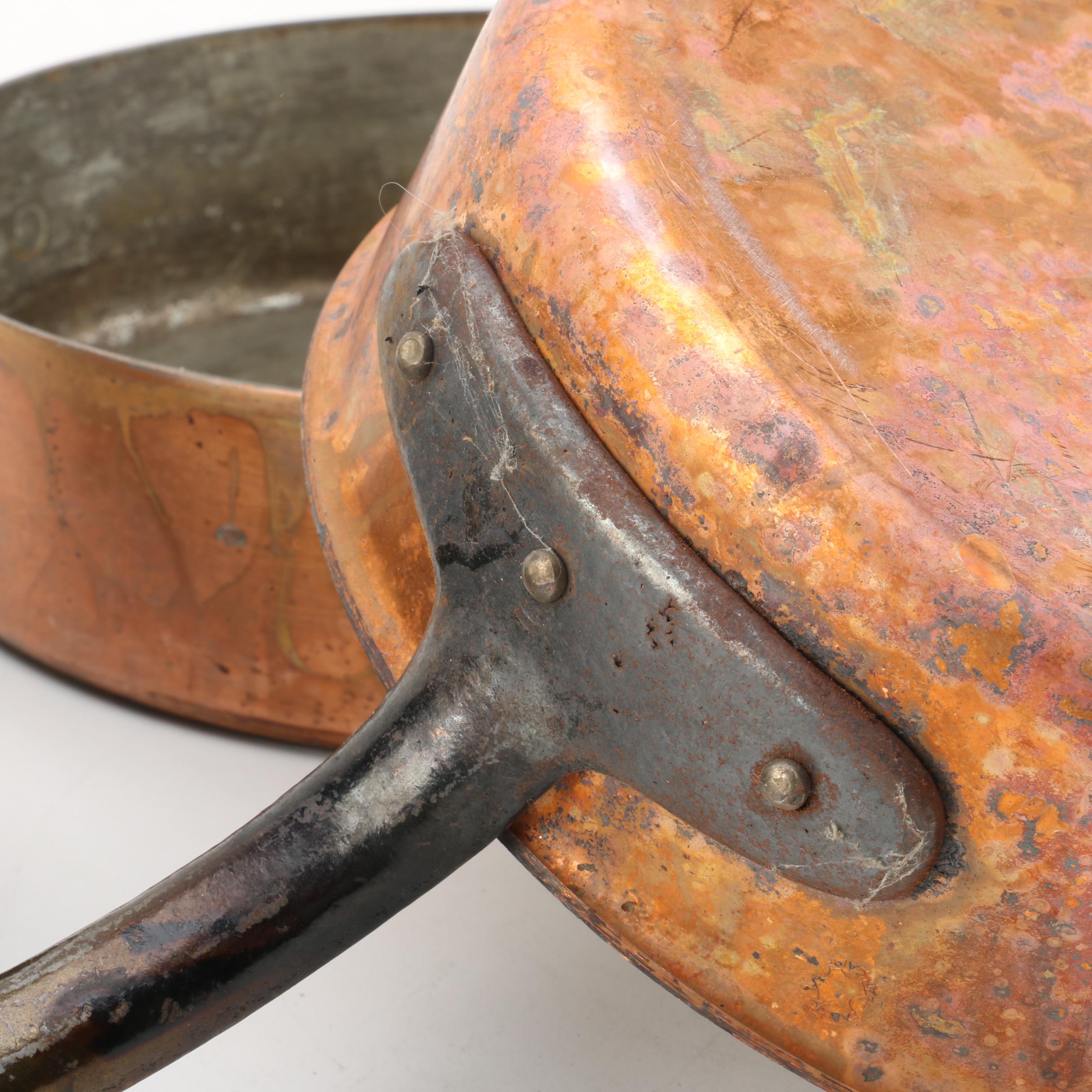 Vintage Copper Cookware Including Waldow