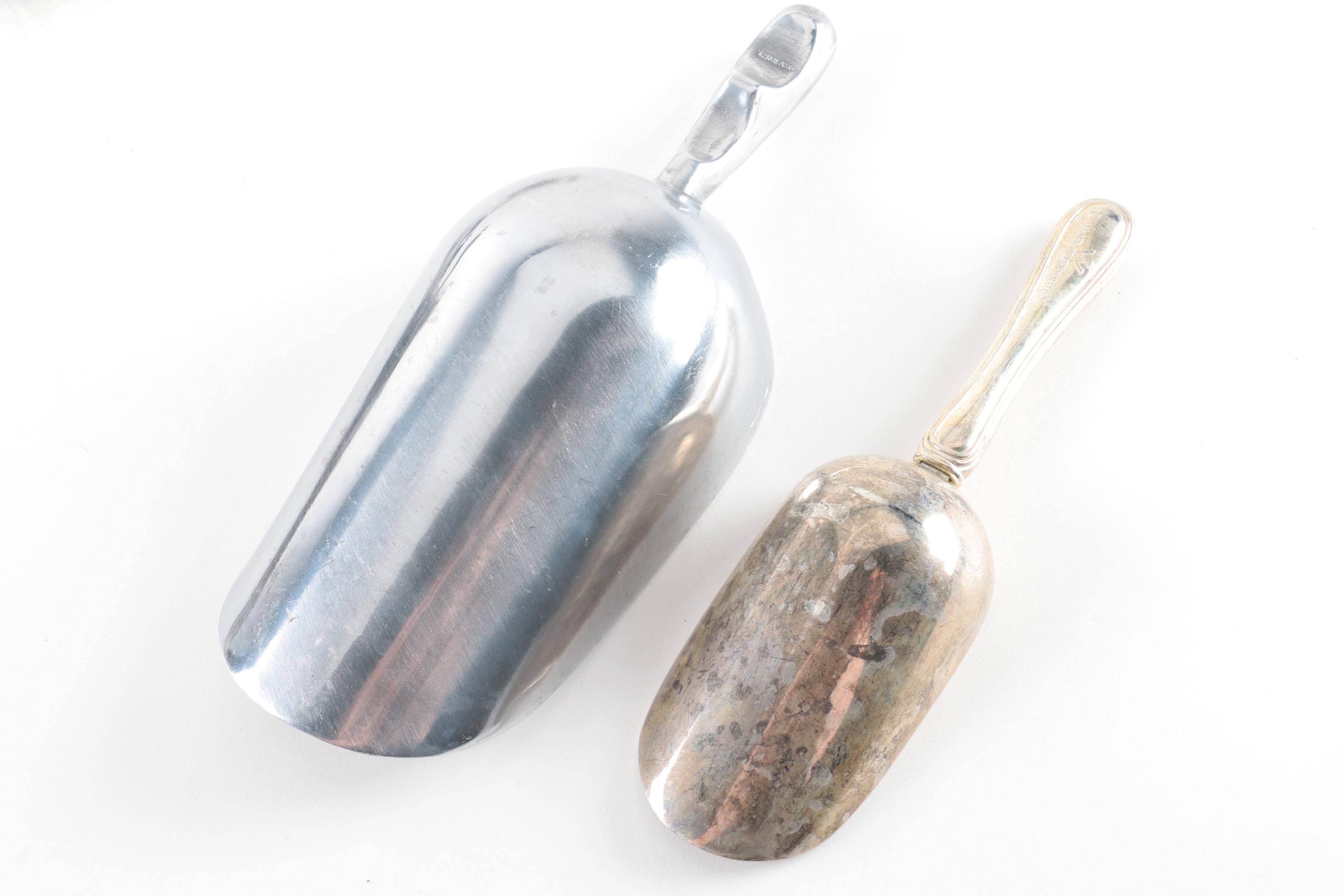 Wallace Silver Plate Ice Scoop and Other Serving Utensils