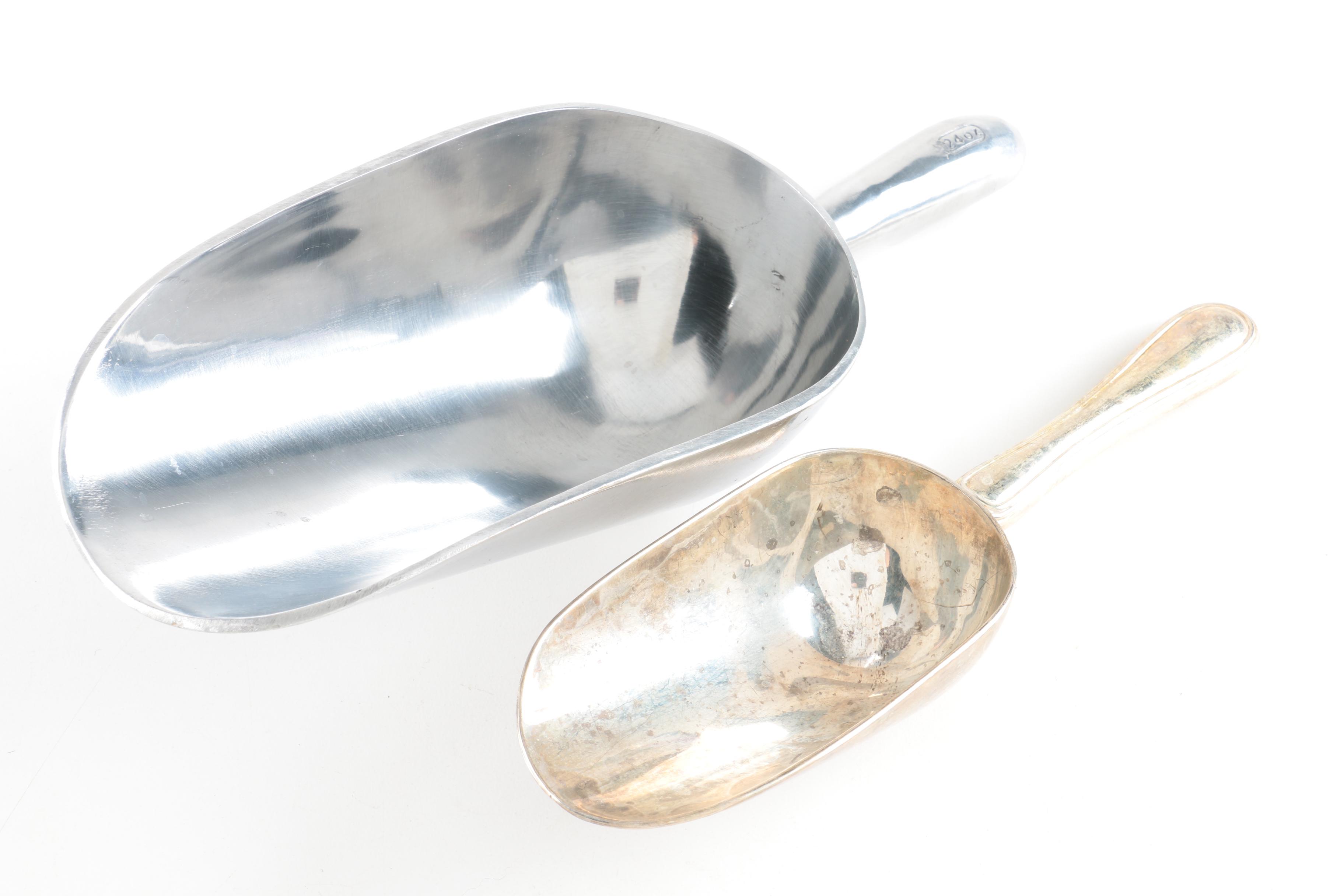 Wallace Silver Plate Ice Scoop and Other Serving Utensils