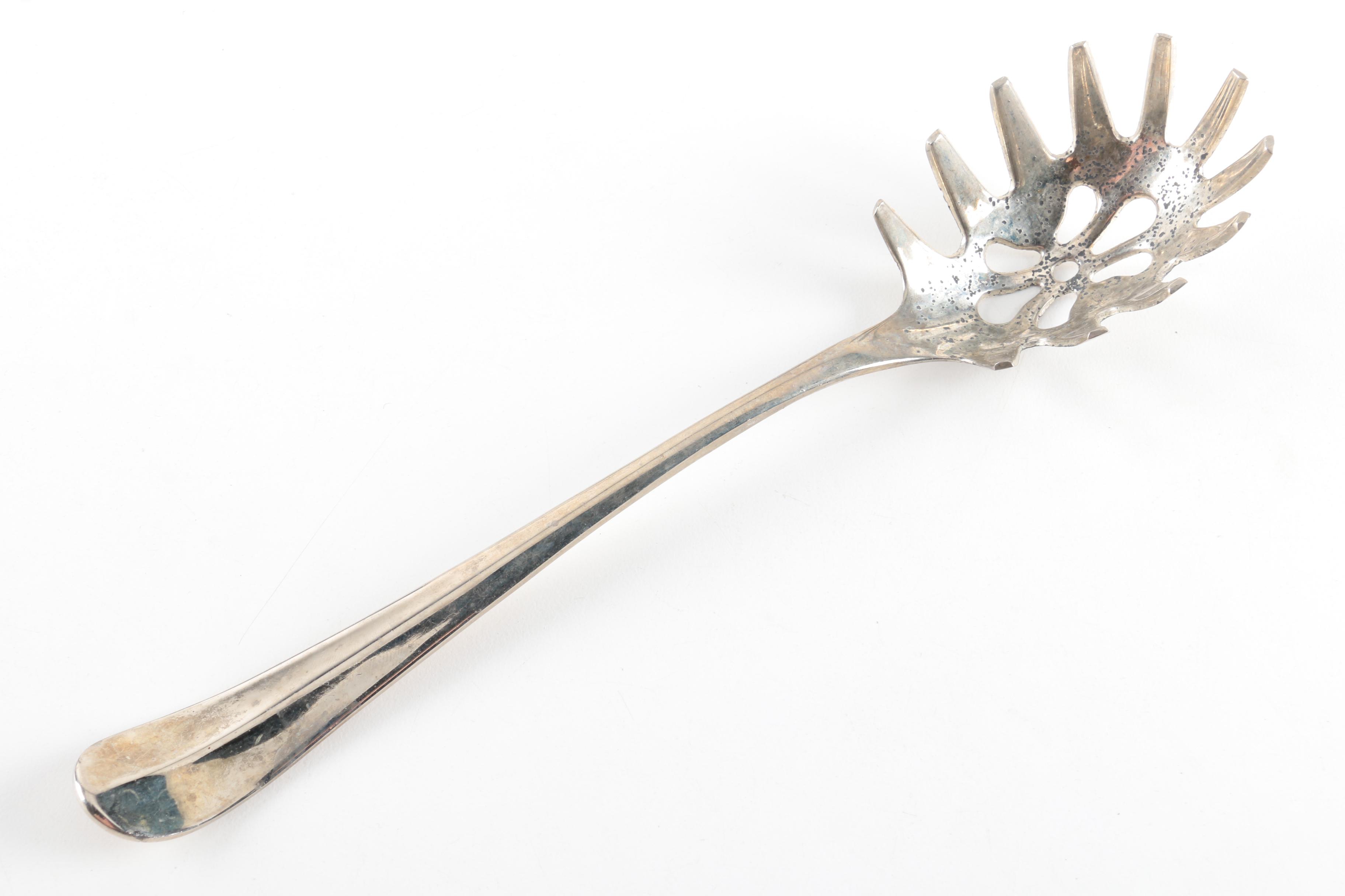 Wallace Silver Plate Ice Scoop and Other Serving Utensils