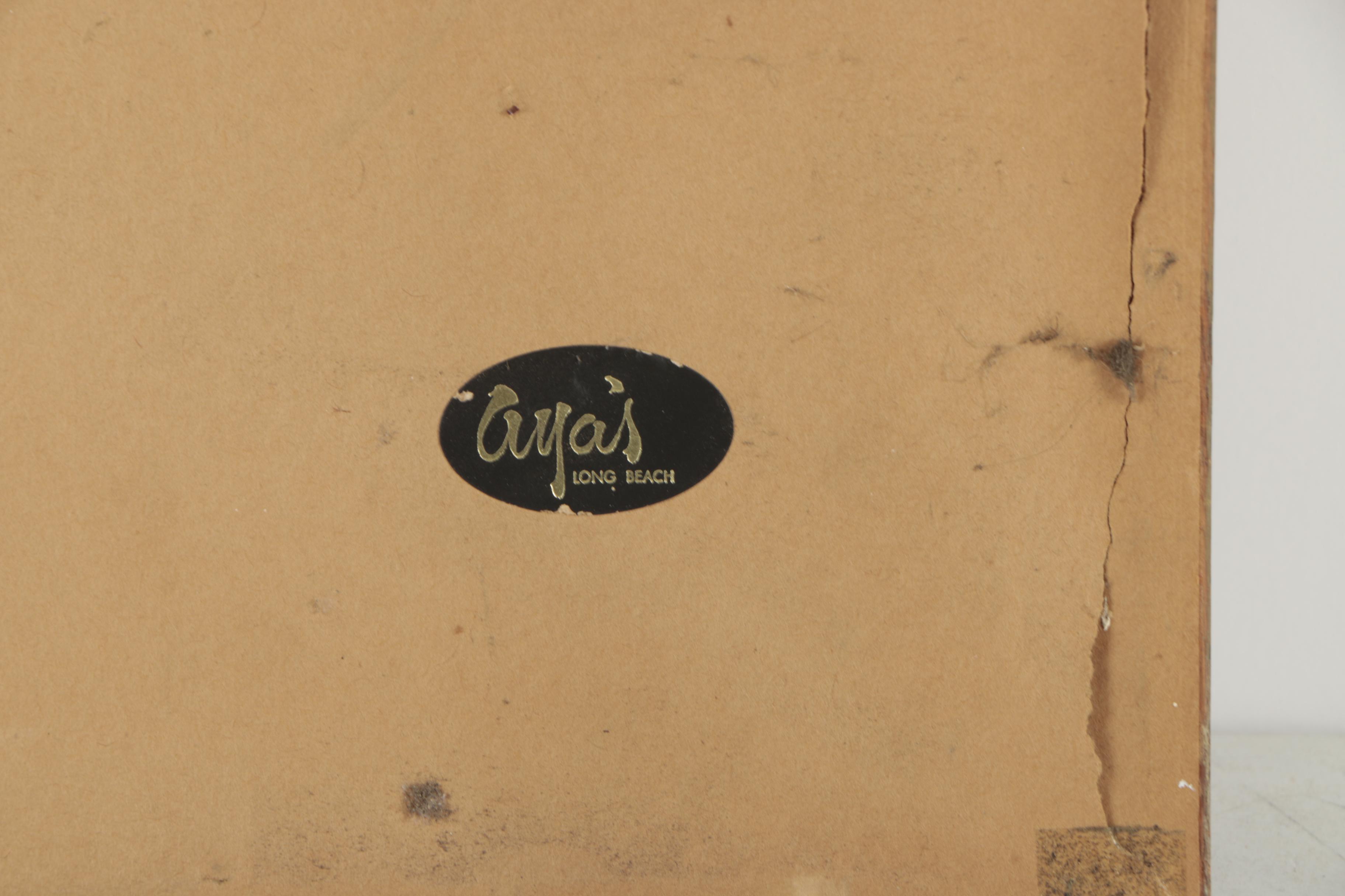 1962 Watercolor Painting of Ranch Estate