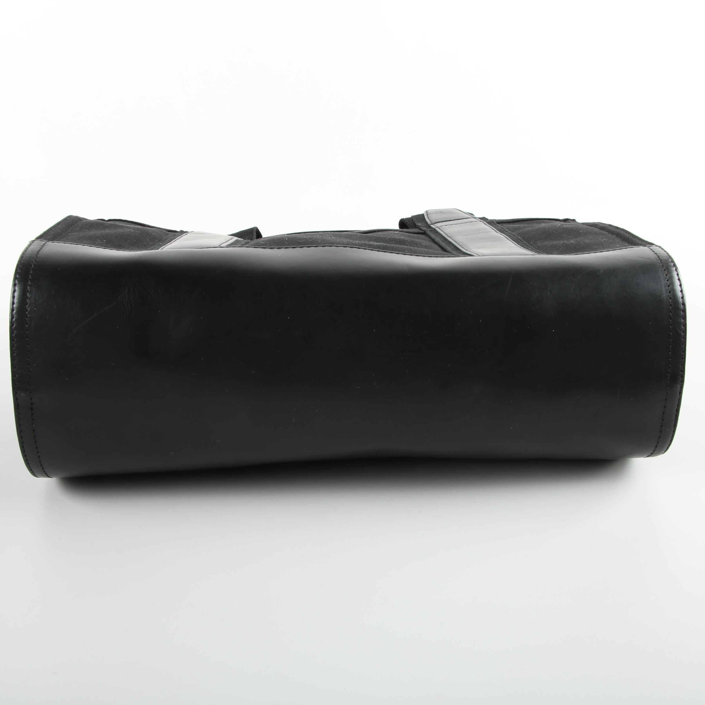 Tory Burch and Coach Black Tote Bags