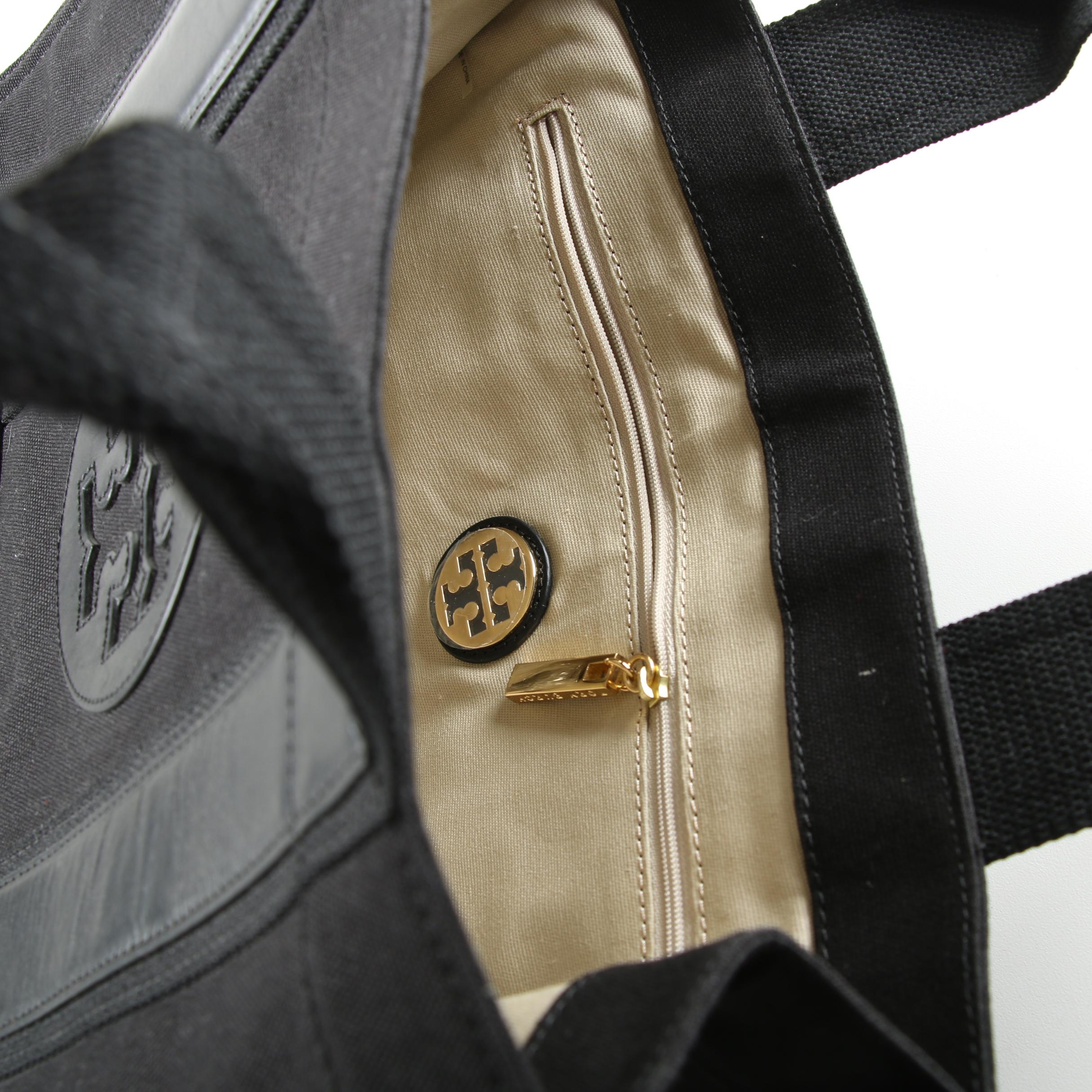 Tory Burch and Coach Black Tote Bags