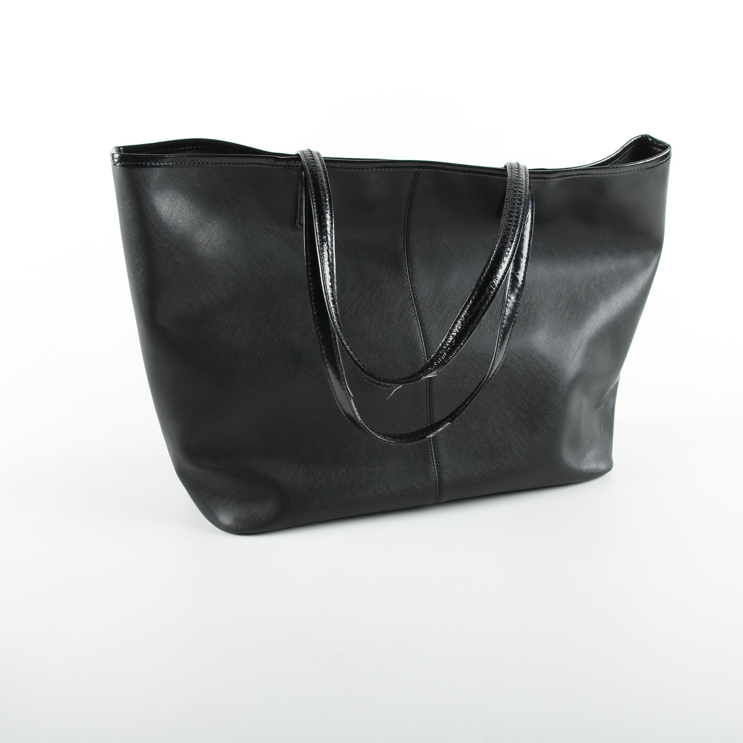 Tory Burch and Coach Black Tote Bags