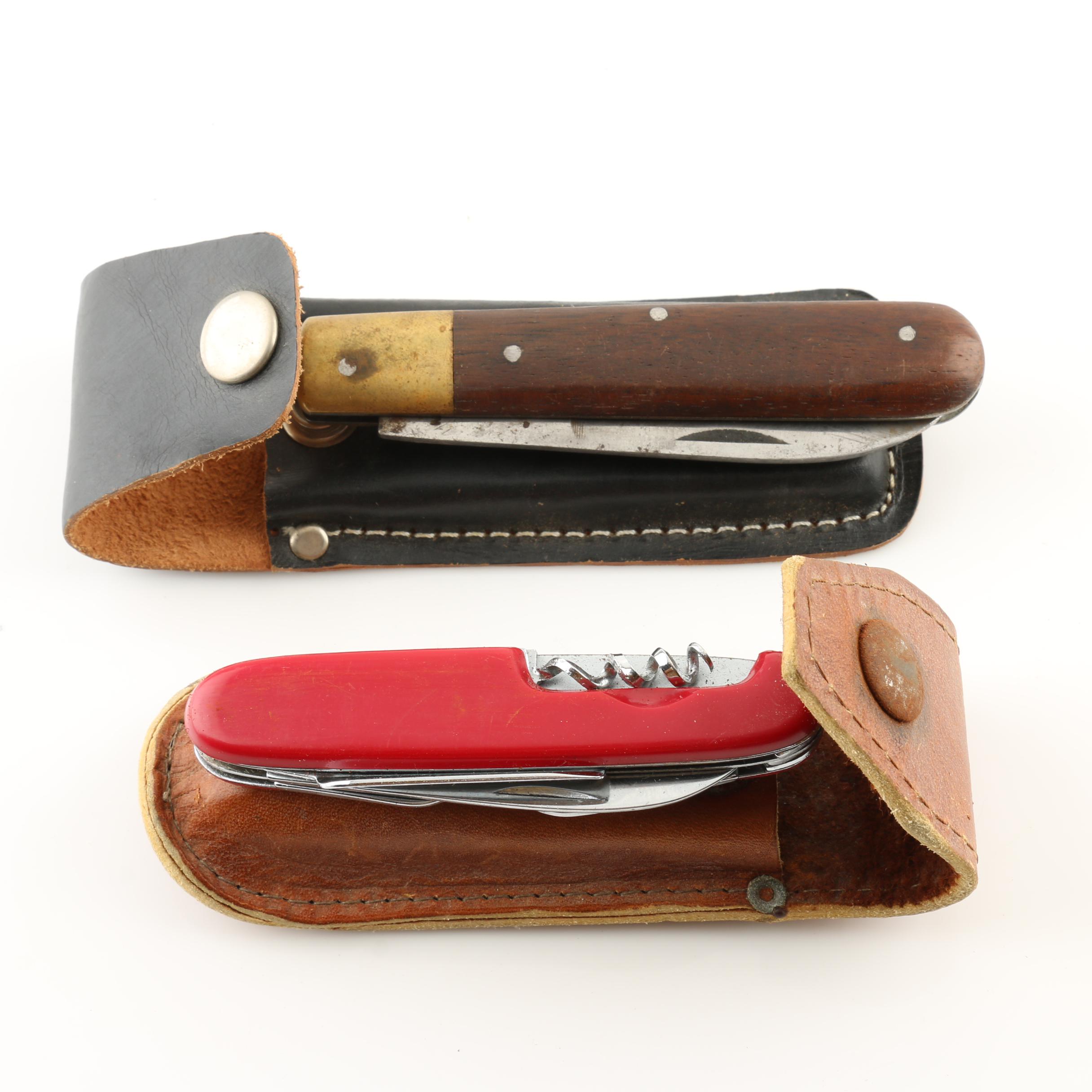 Group of 10 Various Knives Including a Cabela's Club Knife