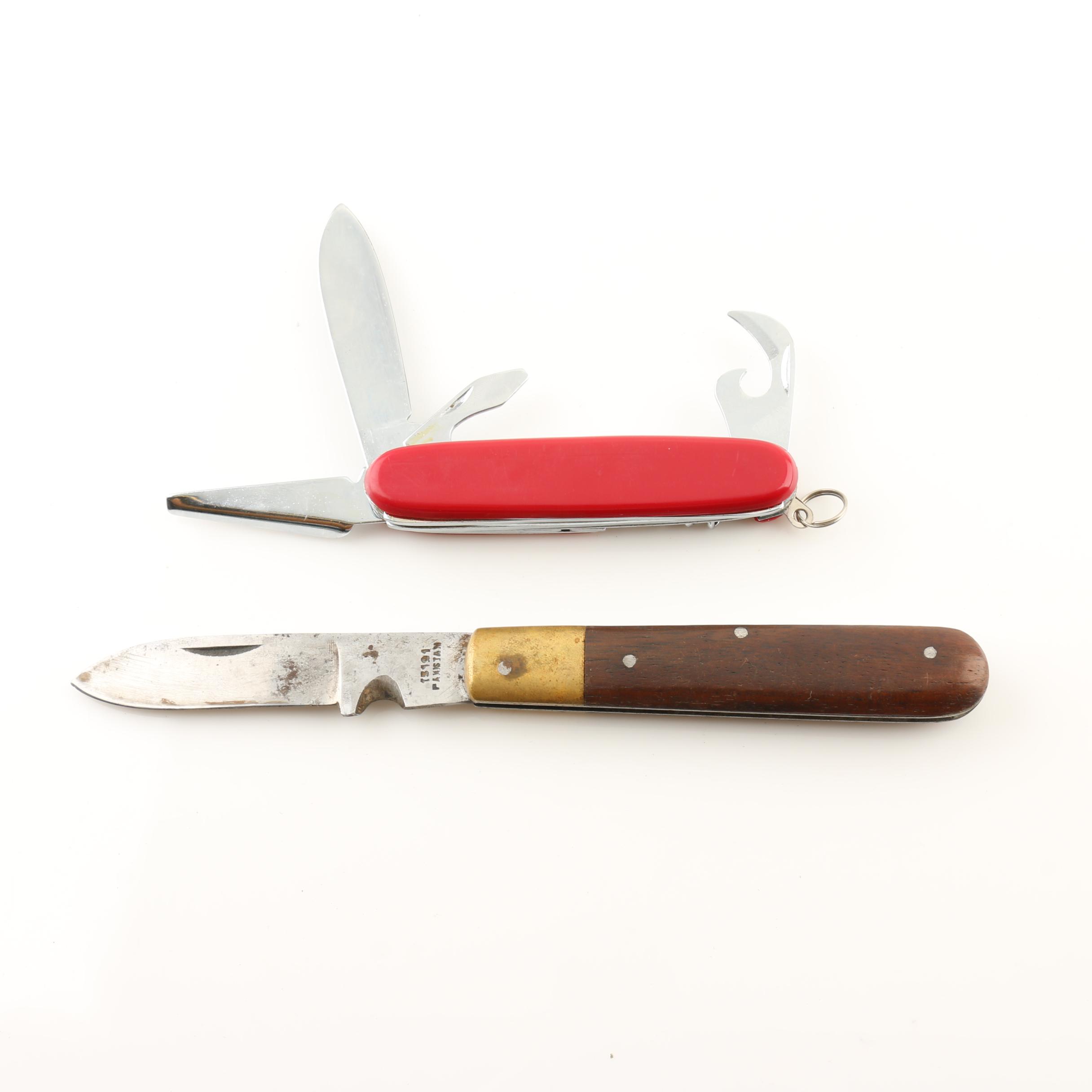 Group of 10 Various Knives Including a Cabela's Club Knife