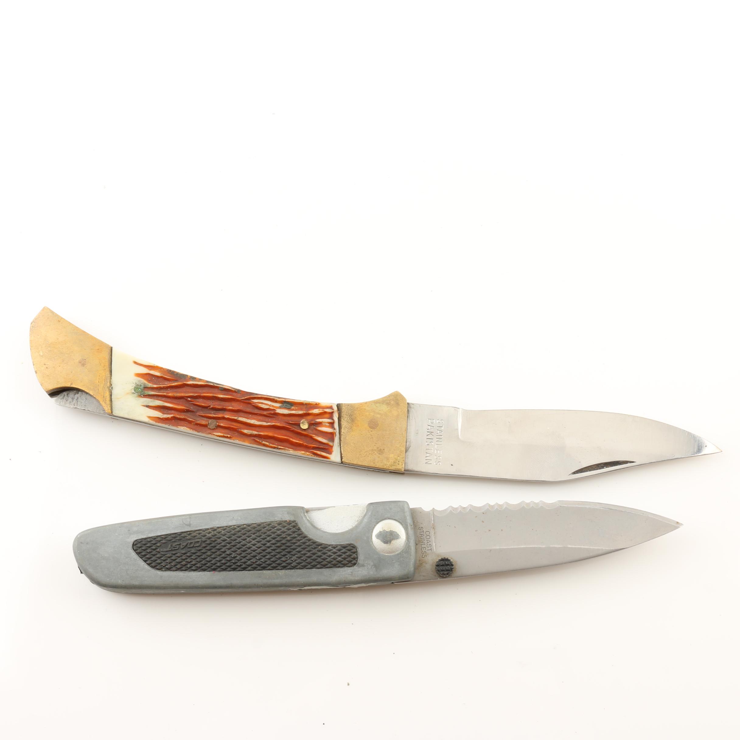 Group of 10 Various Knives Including a Cabela's Club Knife