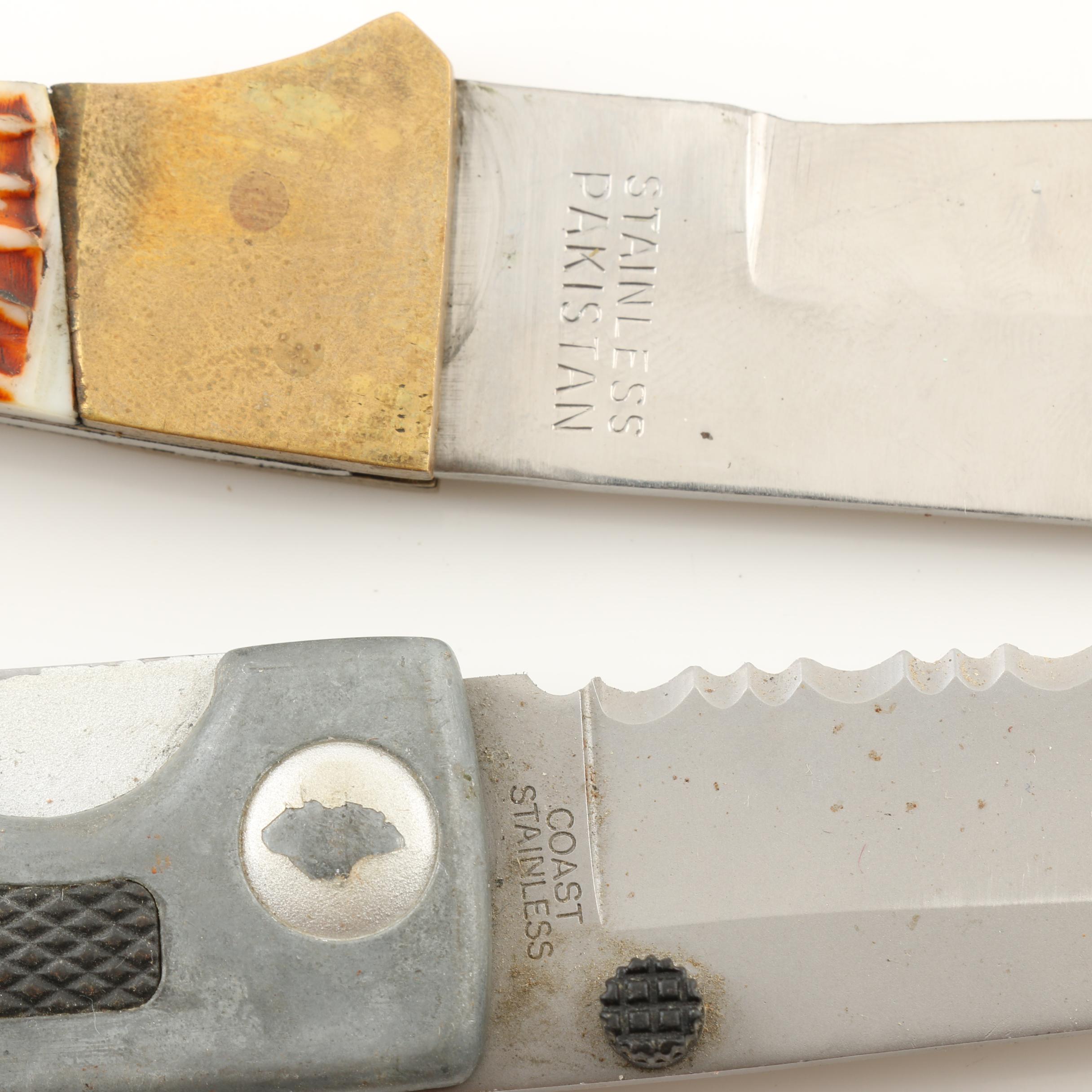 Group of 10 Various Knives Including a Cabela's Club Knife