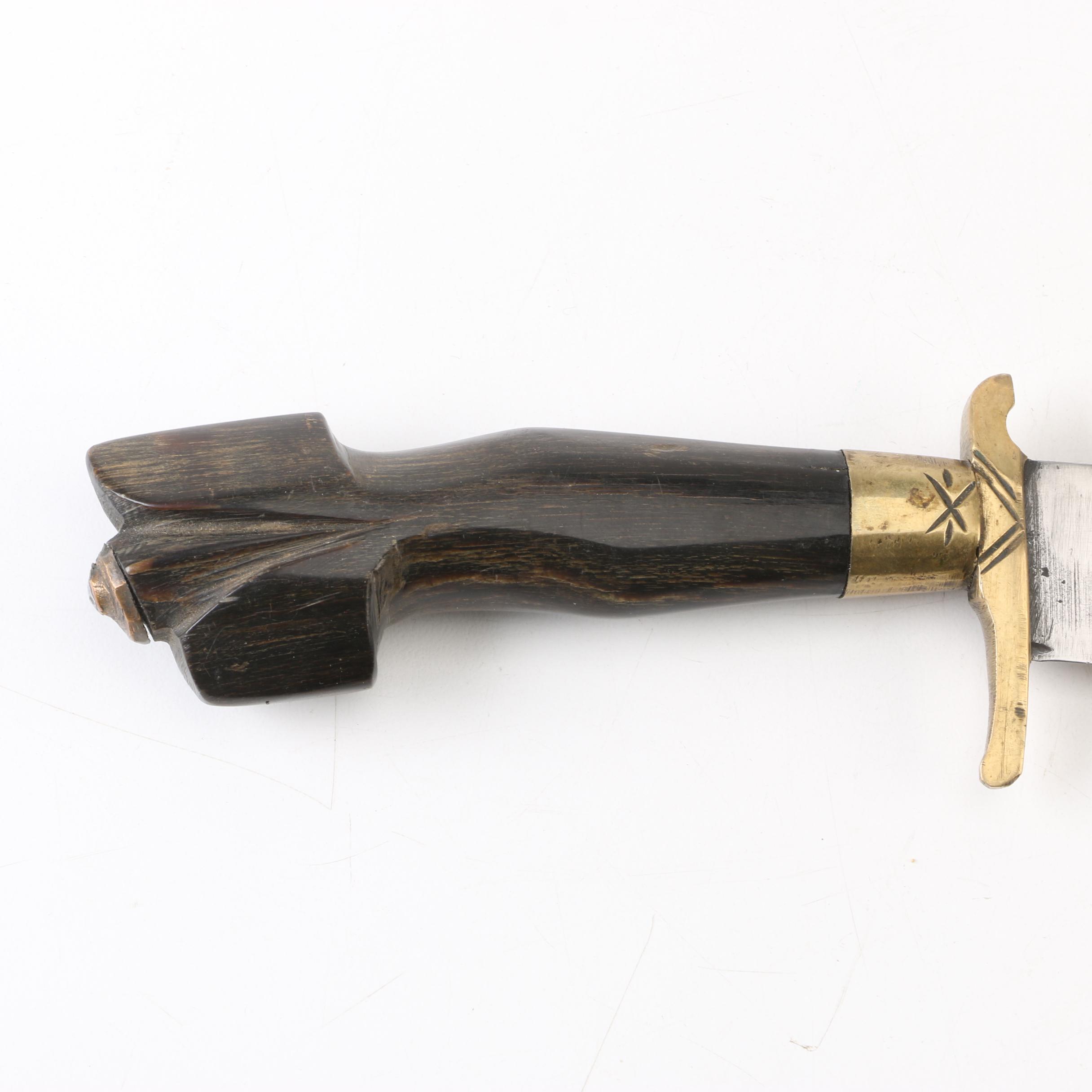 Vintage Philippines Fixed Blade Theater Made Style Fighting Knife