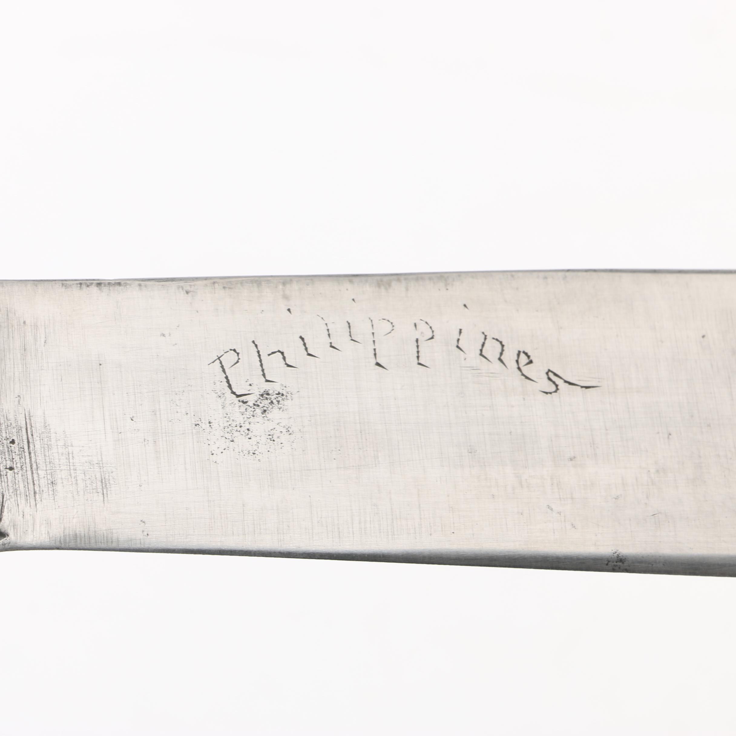 Vintage Philippines Fixed Blade Theater Made Style Fighting Knife