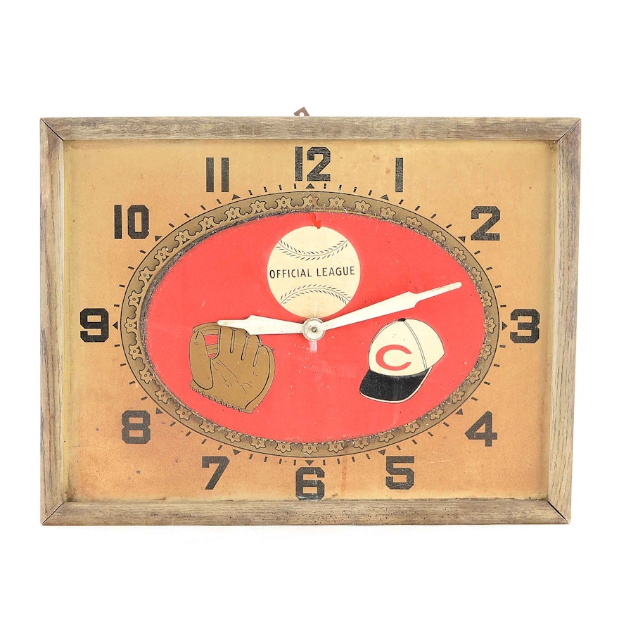 Vintage Cincinnati Reds Clock