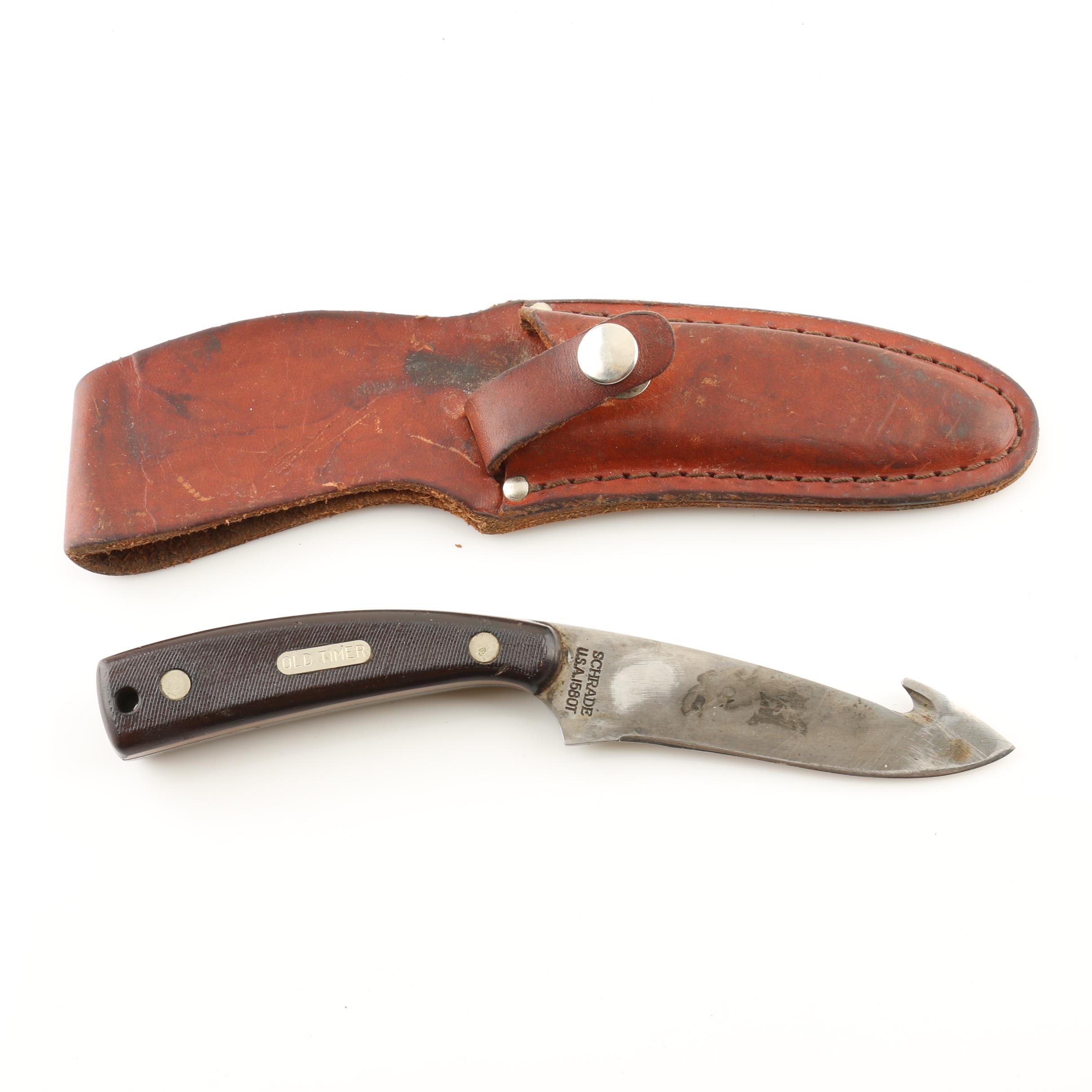 Schrade Old Timer Model 1580 T Fixed Blade Knife