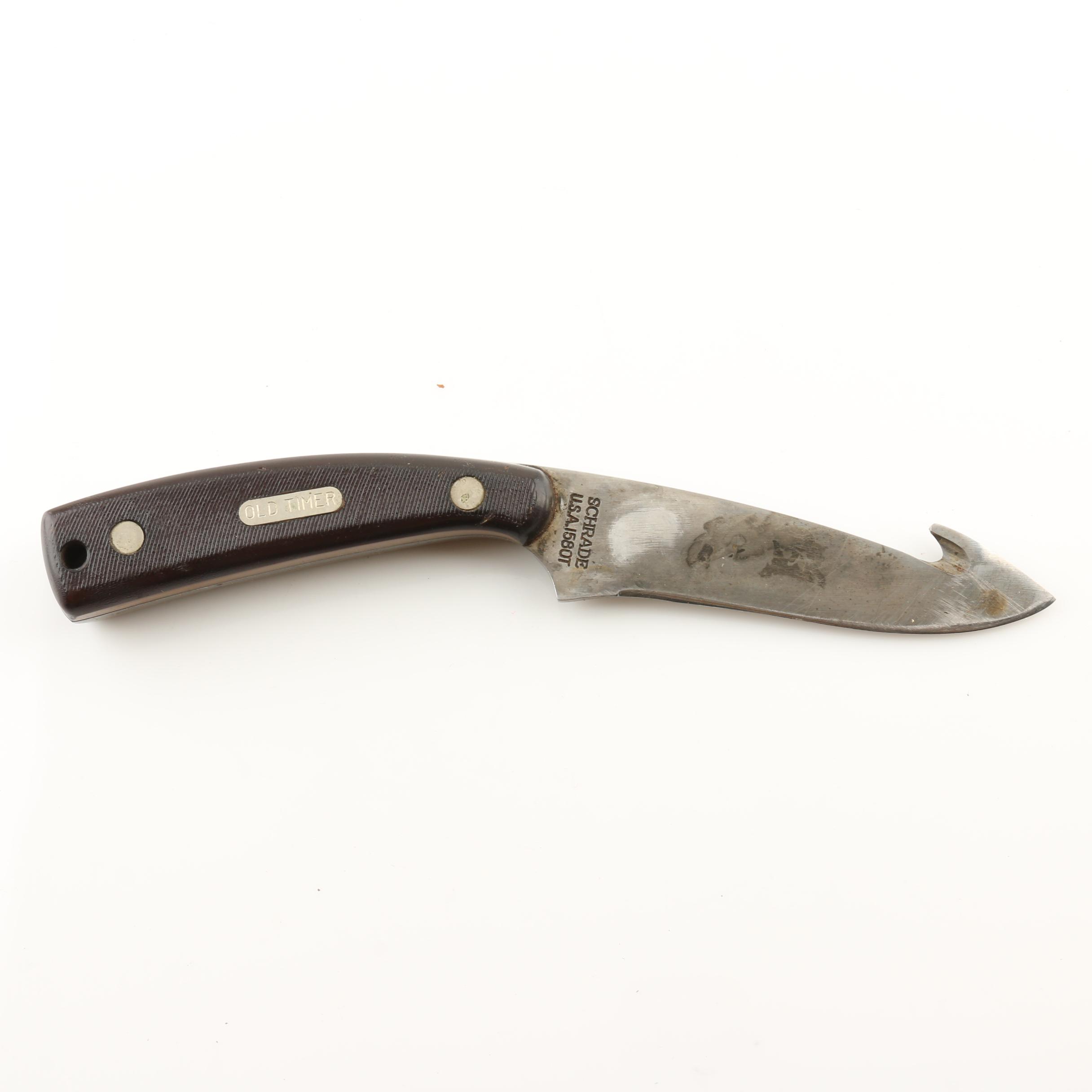 Schrade Old Timer Model 1580 T Fixed Blade Knife