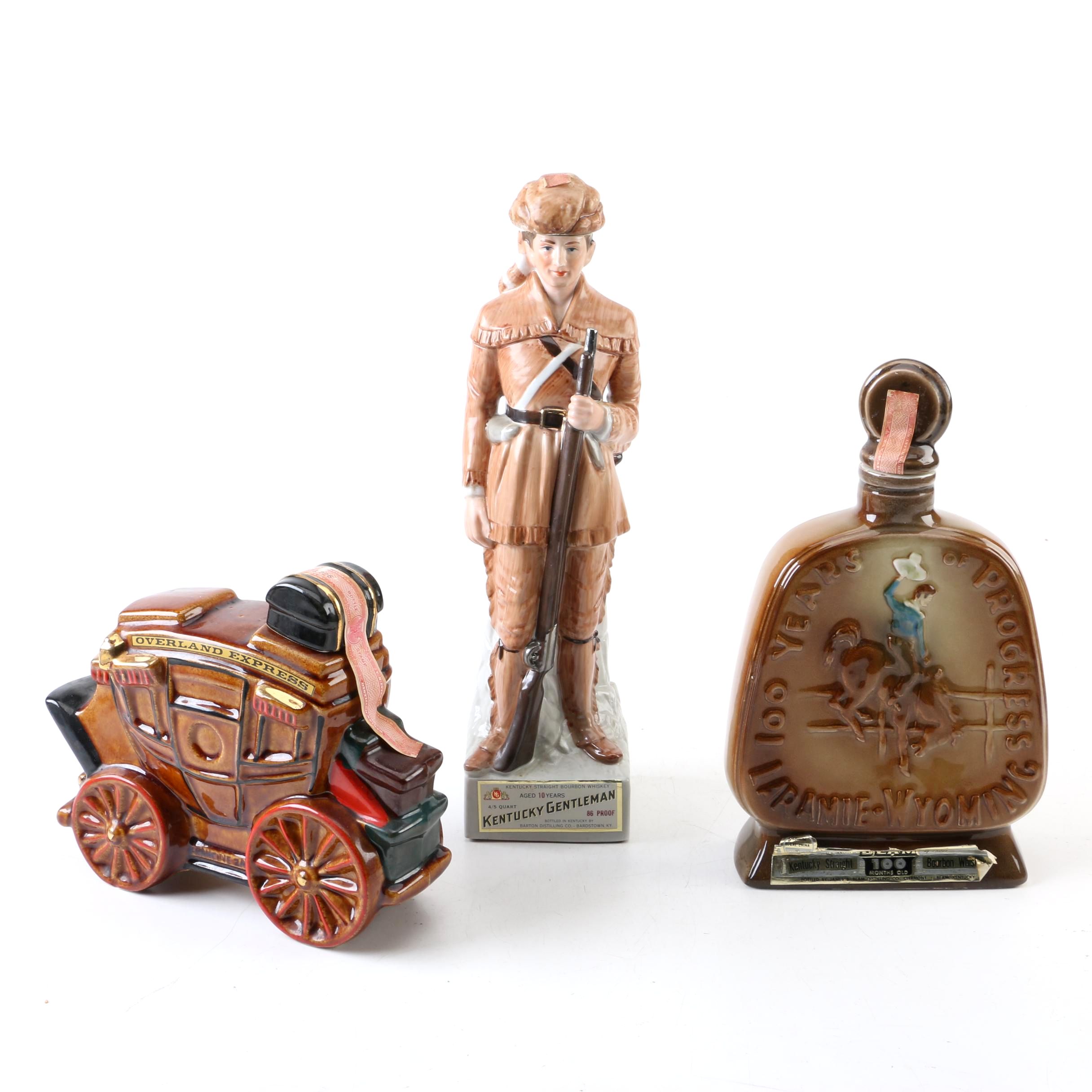 Vintage Western Themed Liquor Decanters From Jim Beam