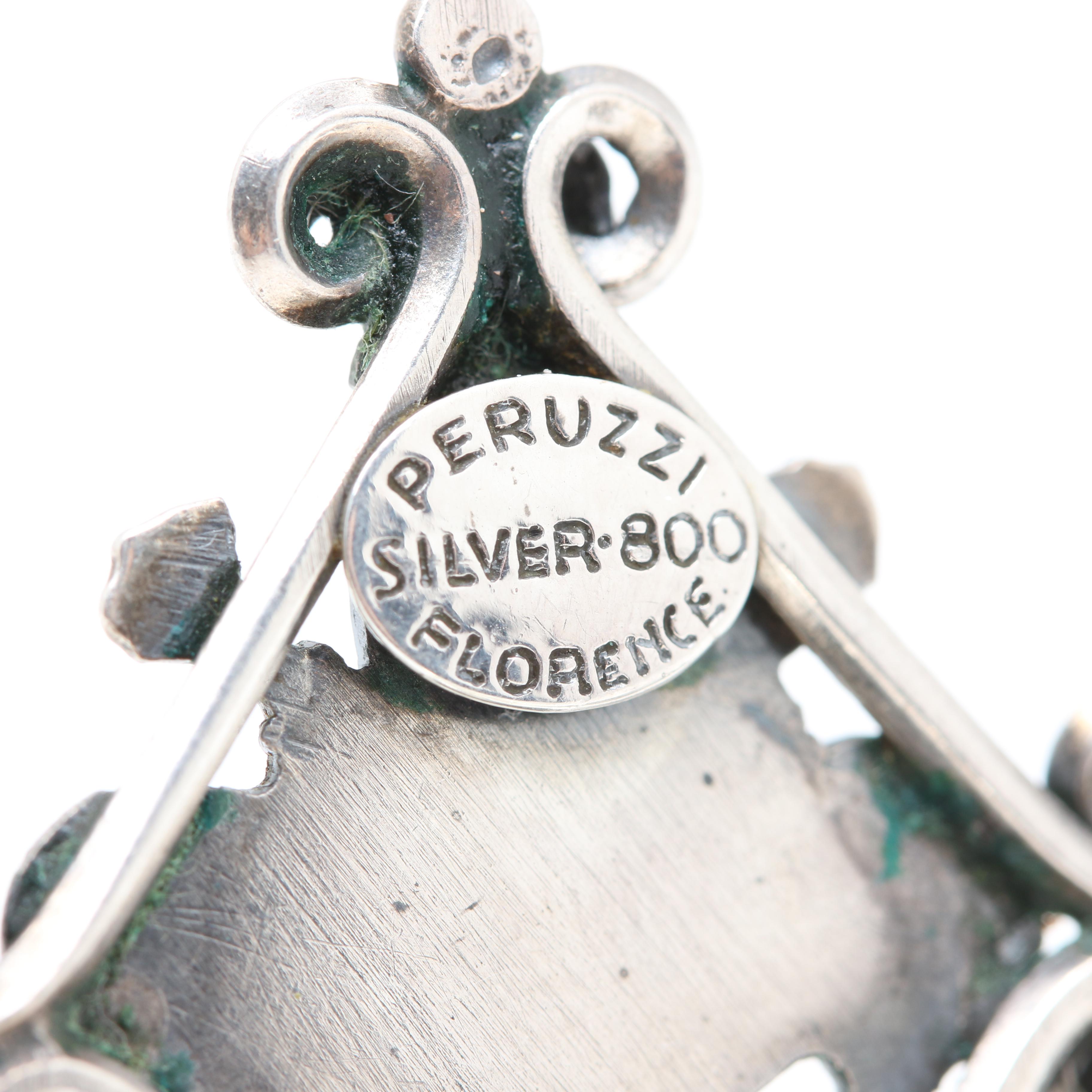 Peruzzi Italian 800 Silver Fleur-De-Lis Earrings