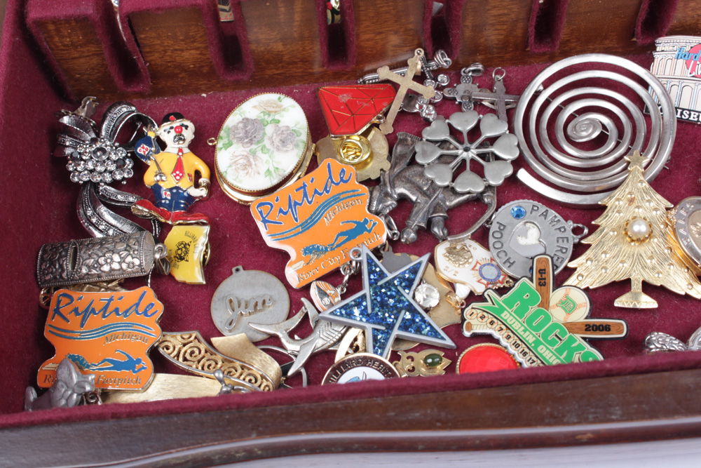 Vintage Costume Jewelry Brooch and Pin Collection