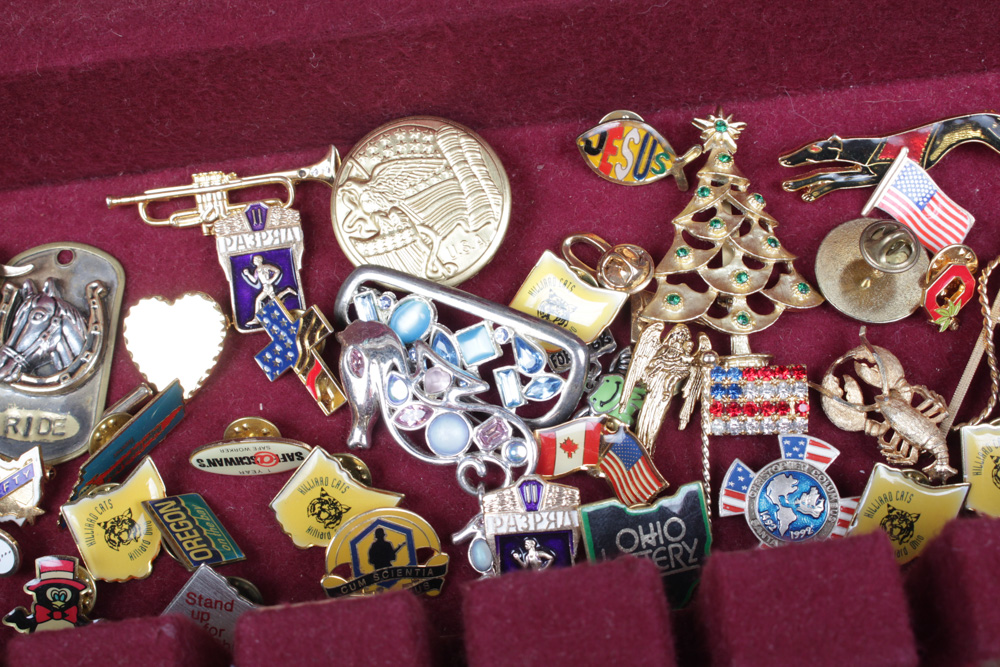 Vintage Costume Jewelry Brooch and Pin Collection