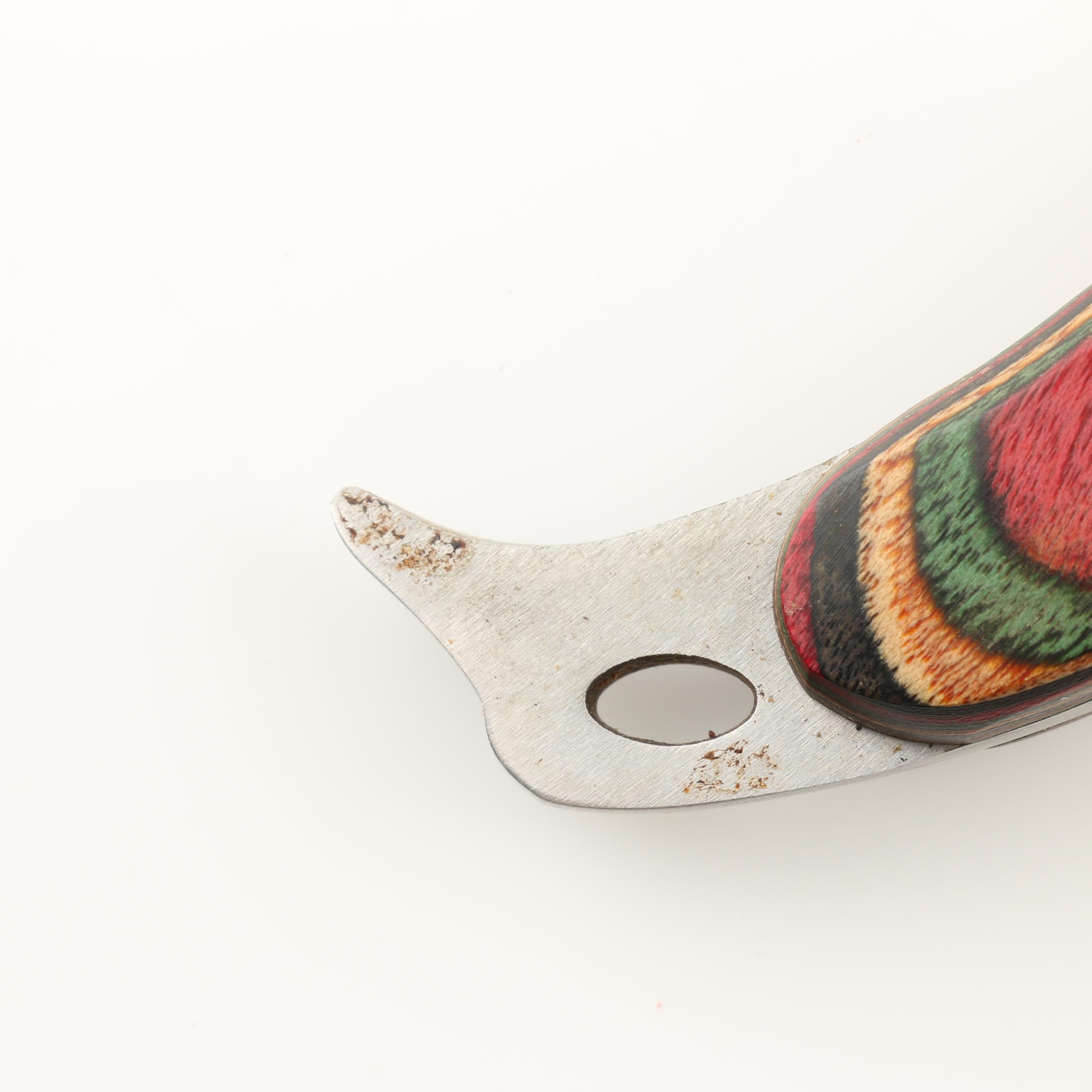 Frost Cutlery Fixed Blade Skinning Knife with Leather Sheath