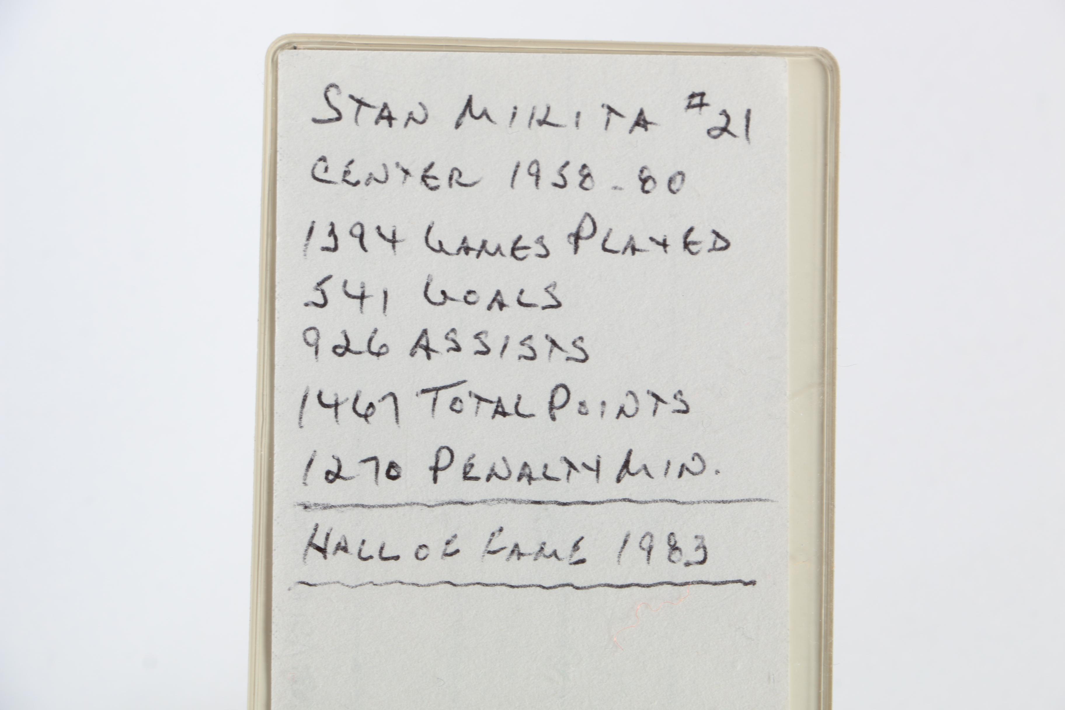 Stan Mikita and Lou Angotti Game Used Autographed Hockey Sticks - COAs