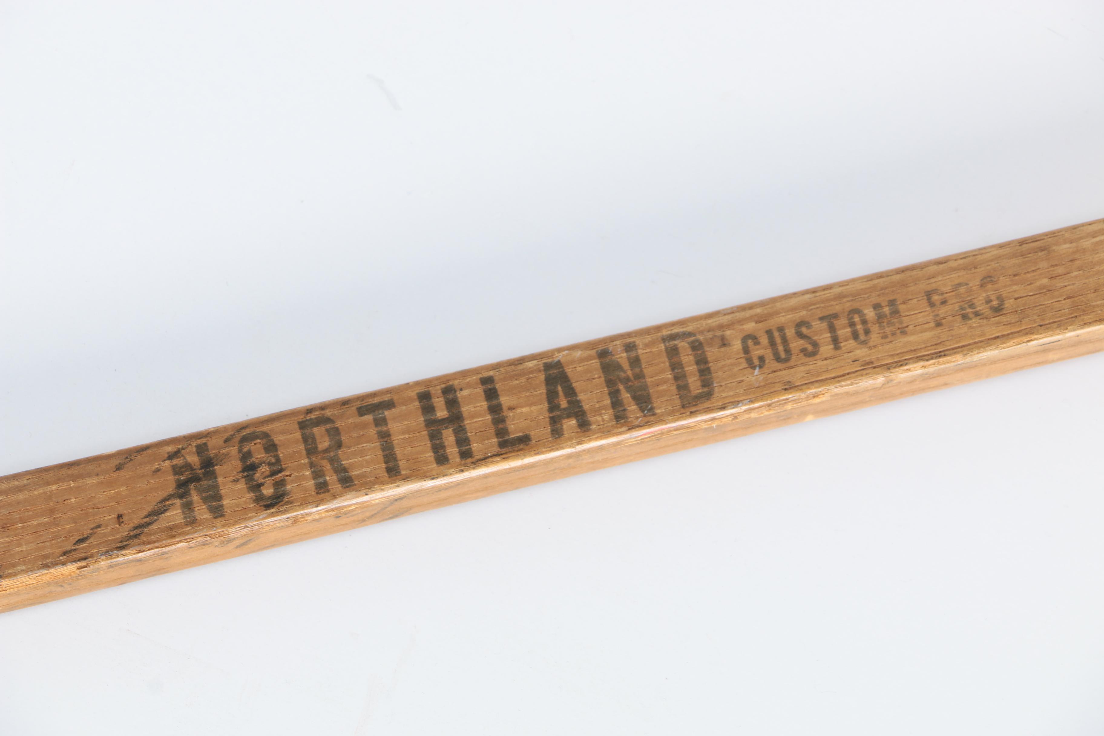 Stan Mikita and Lou Angotti Game Used Autographed Hockey Sticks - COAs