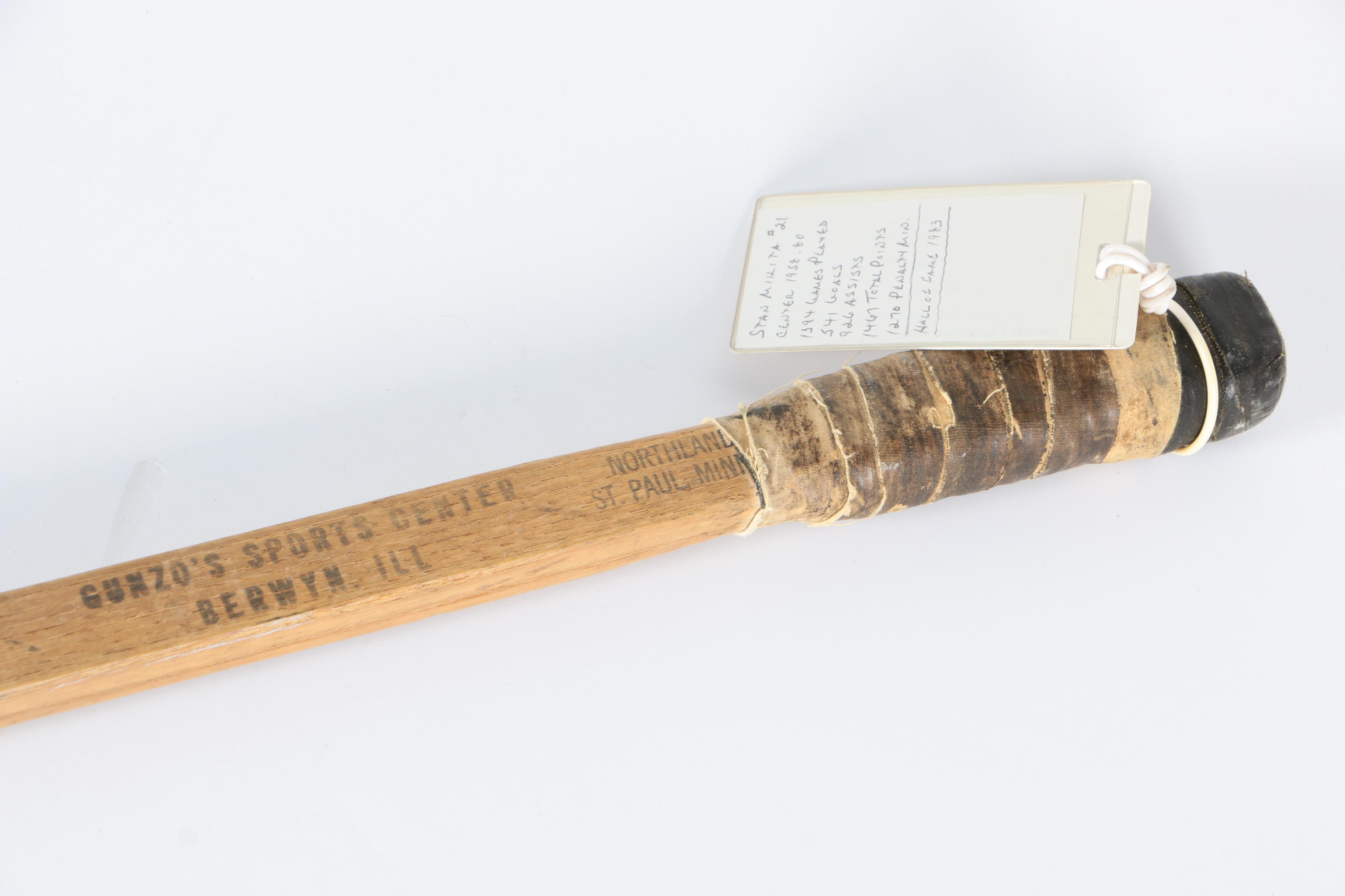 Stan Mikita and Lou Angotti Game Used Autographed Hockey Sticks - COAs