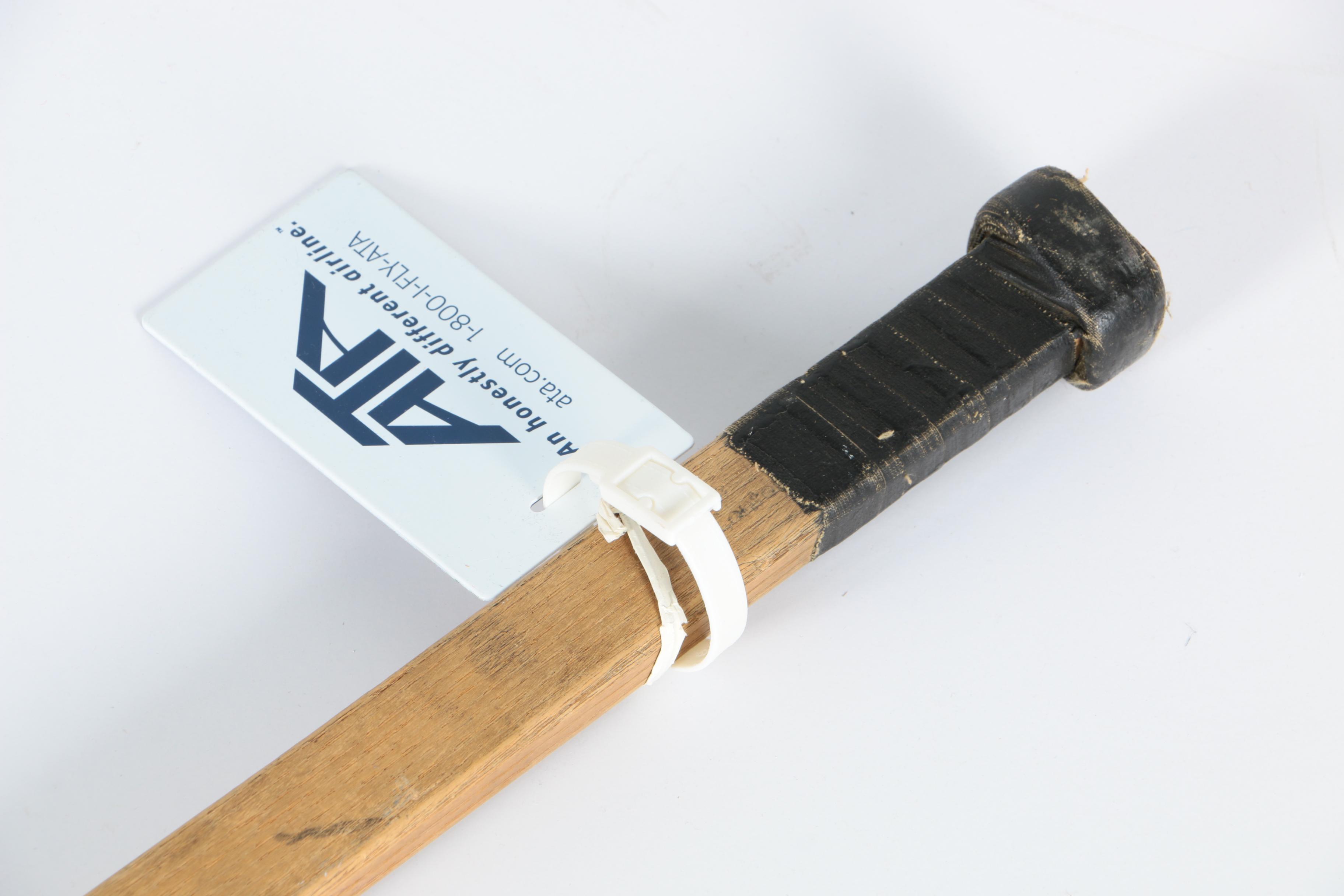 Stan Mikita and Lou Angotti Game Used Autographed Hockey Sticks - COAs