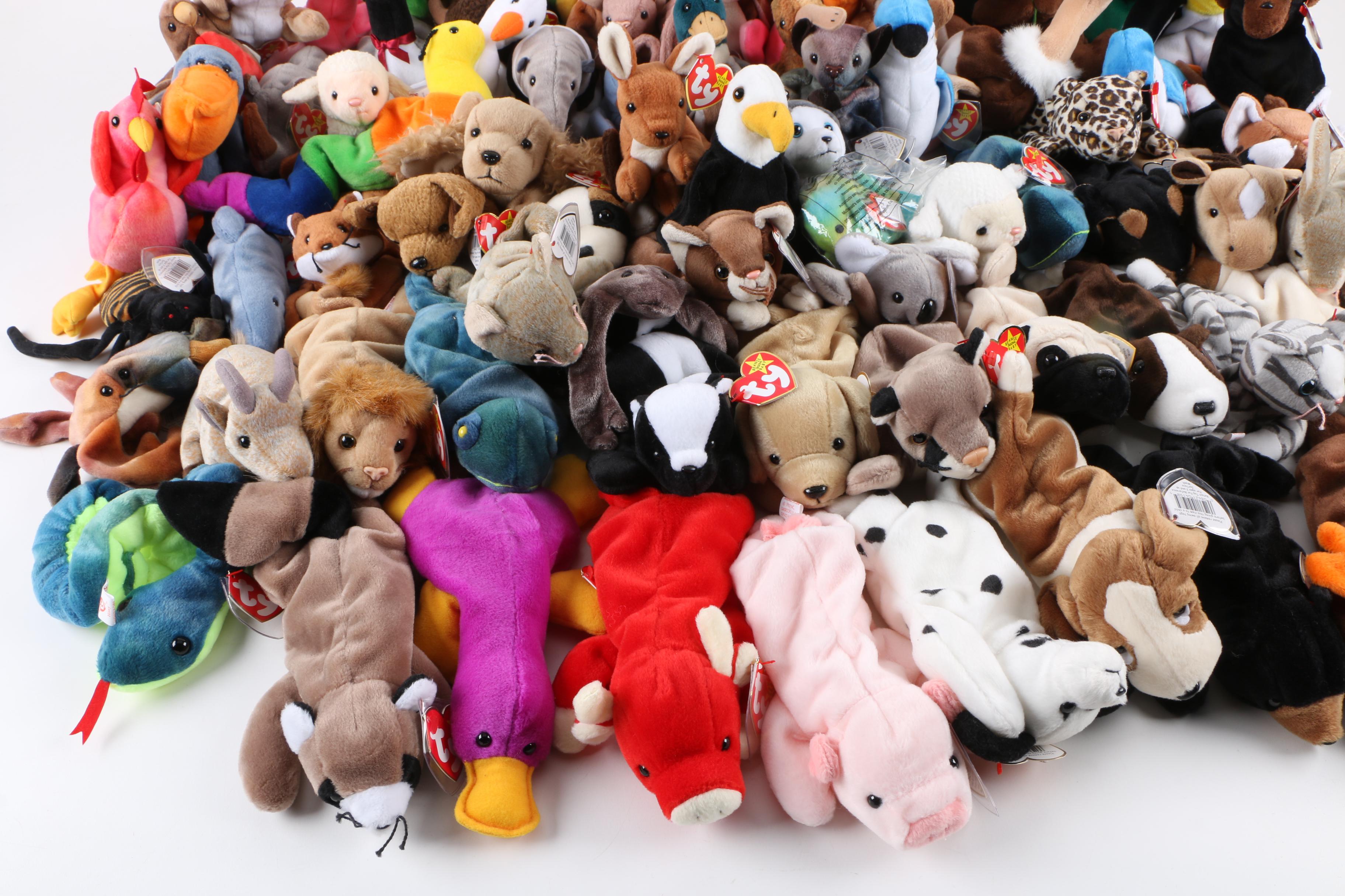 1990s Ty "Beanie Babies" Plush Animals
