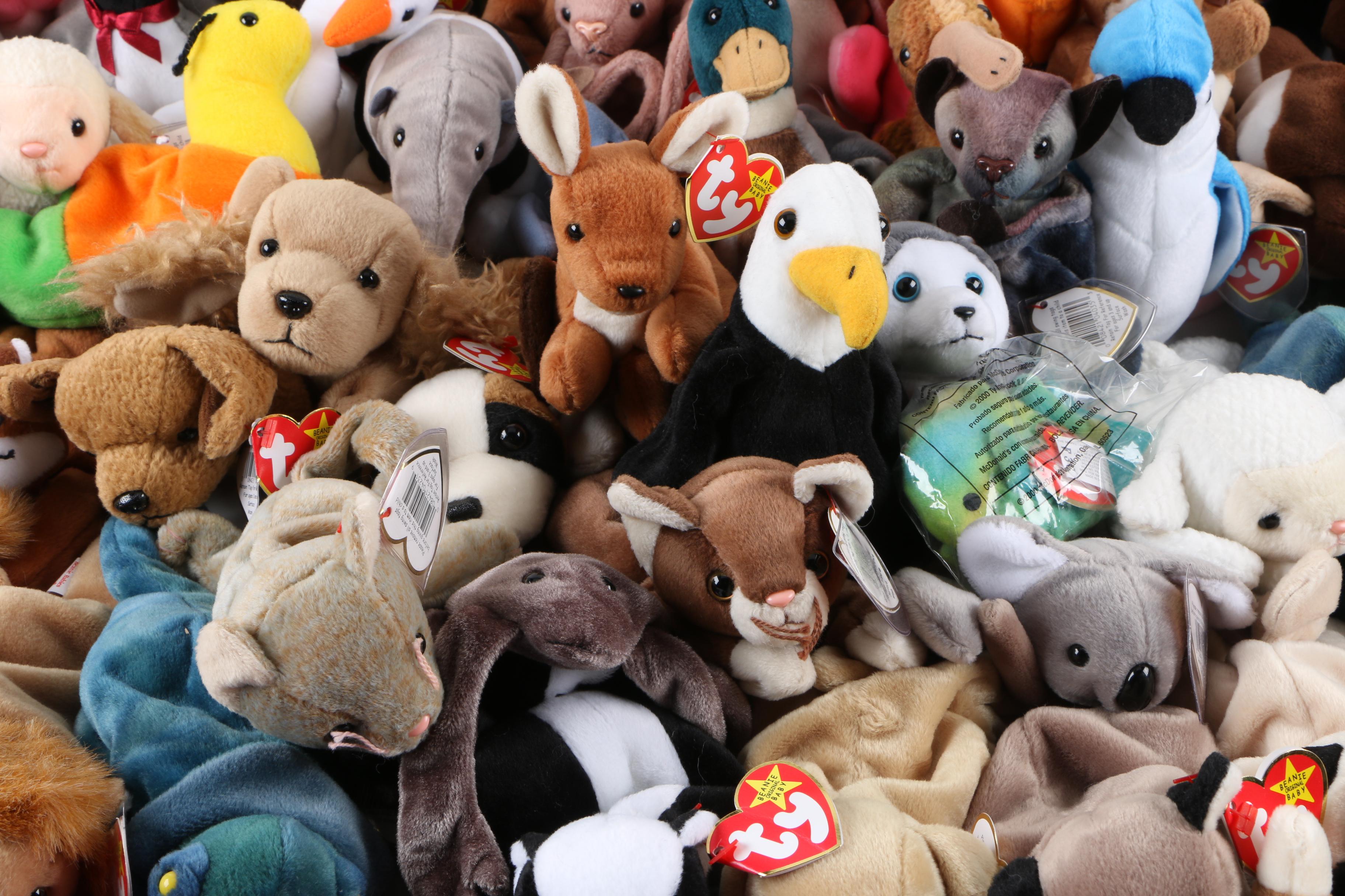 1990s Ty "Beanie Babies" Plush Animals