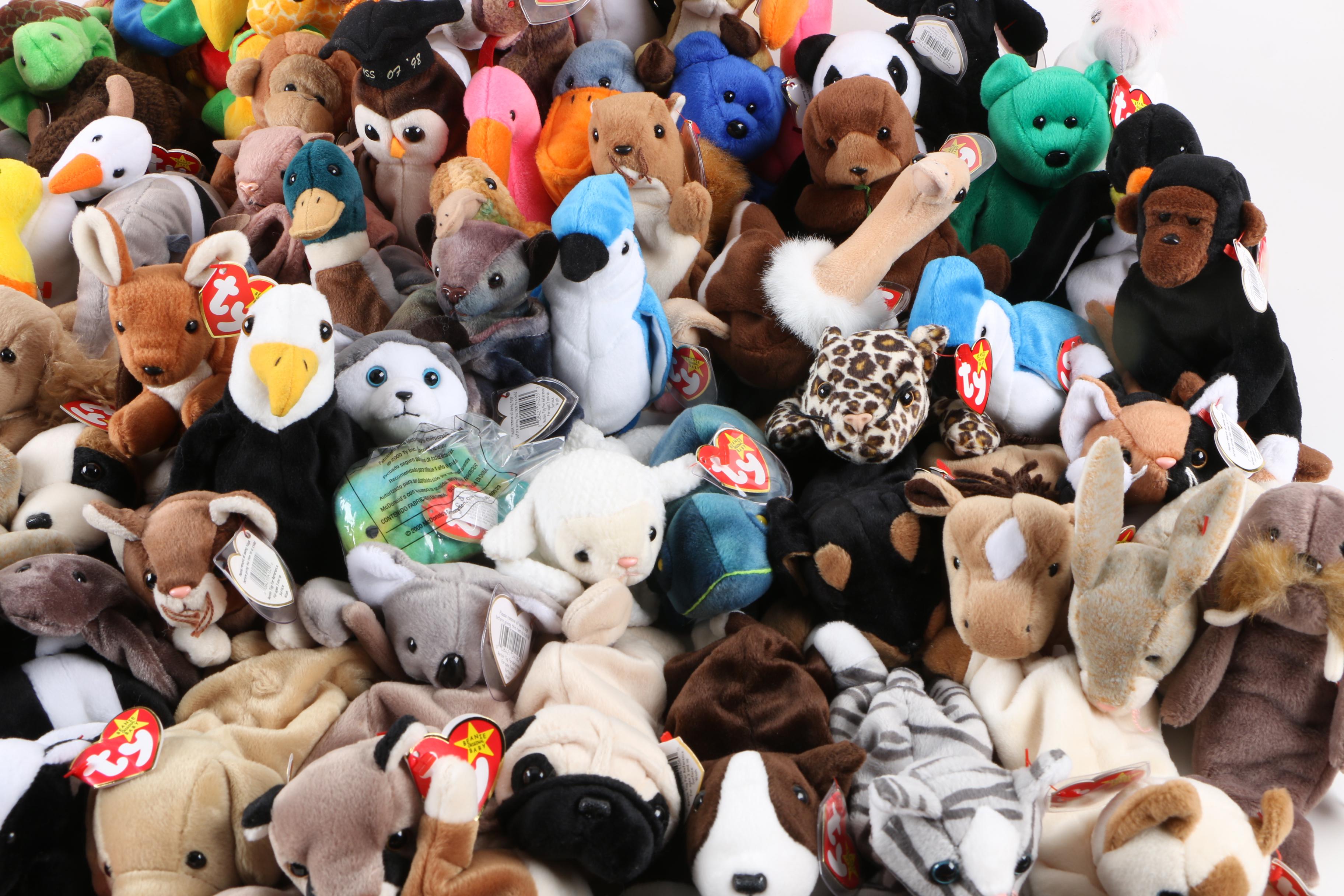 1990s Ty "Beanie Babies" Plush Animals