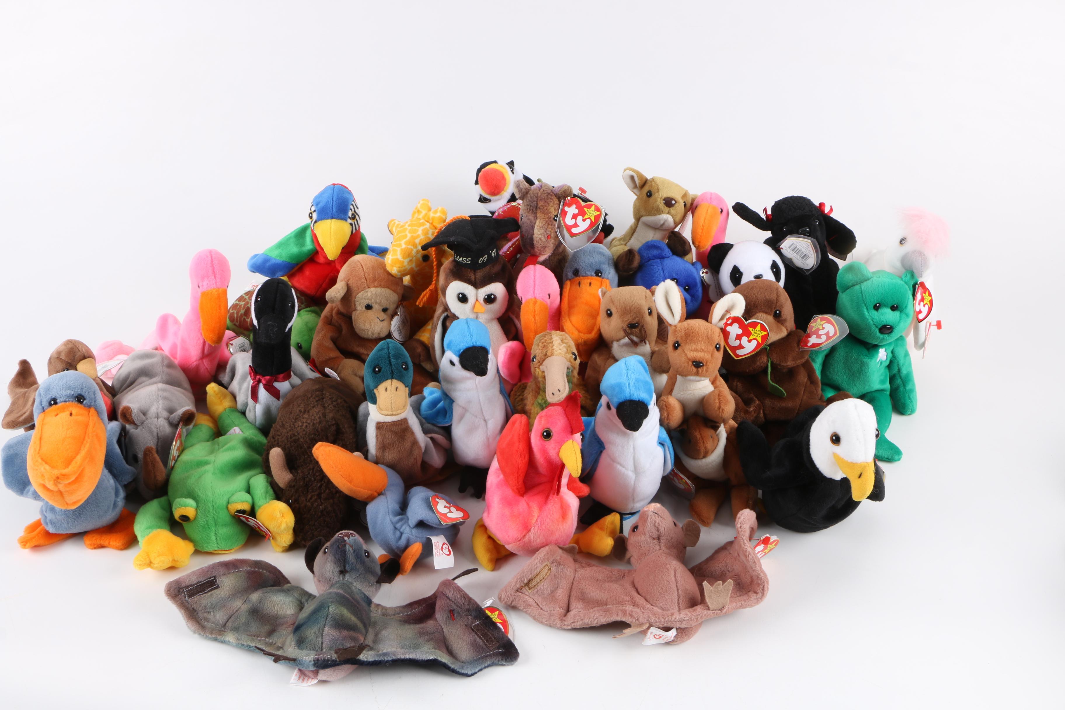 1990s Ty "Beanie Babies" Plush Animals
