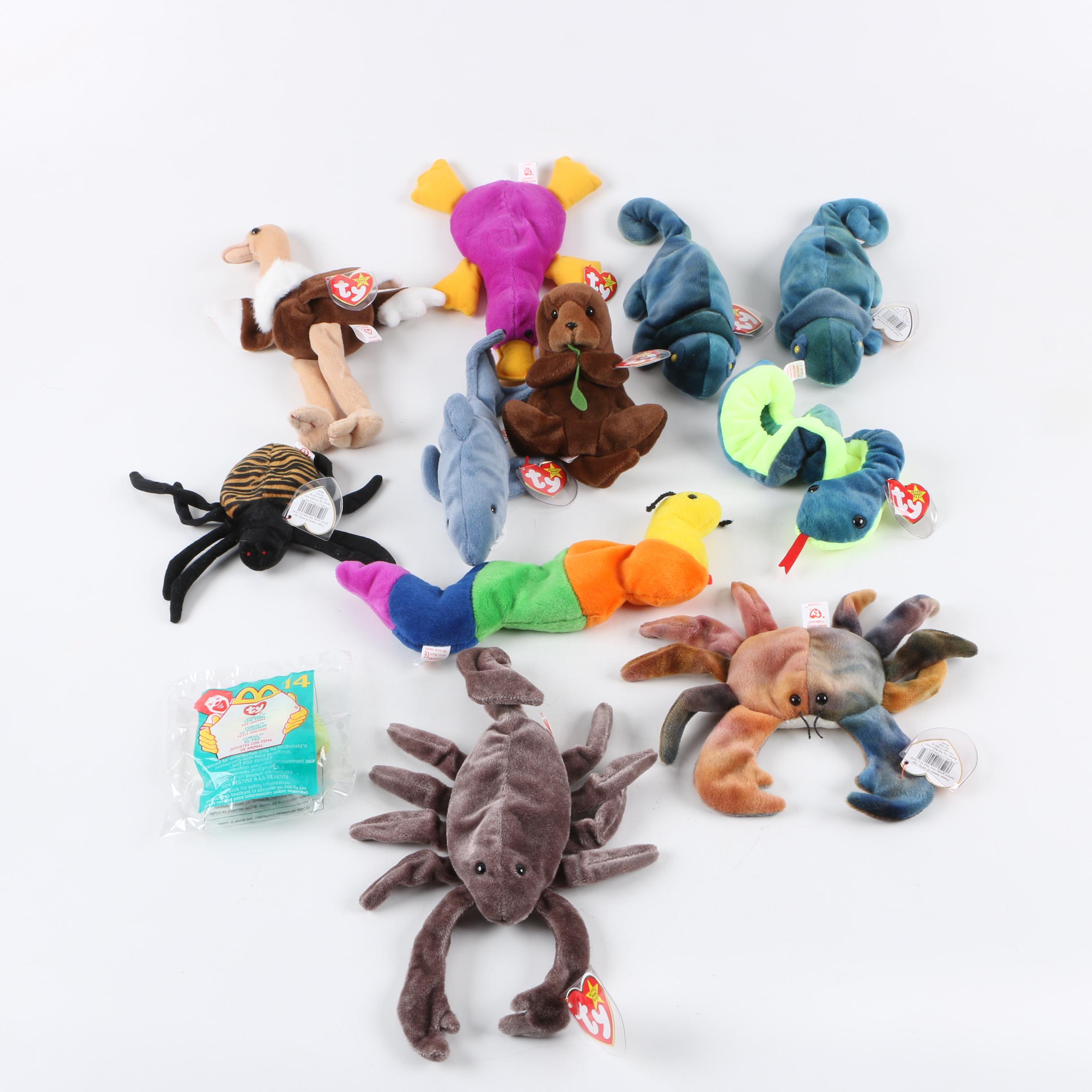 1990s Ty "Beanie Babies" Plush Animals