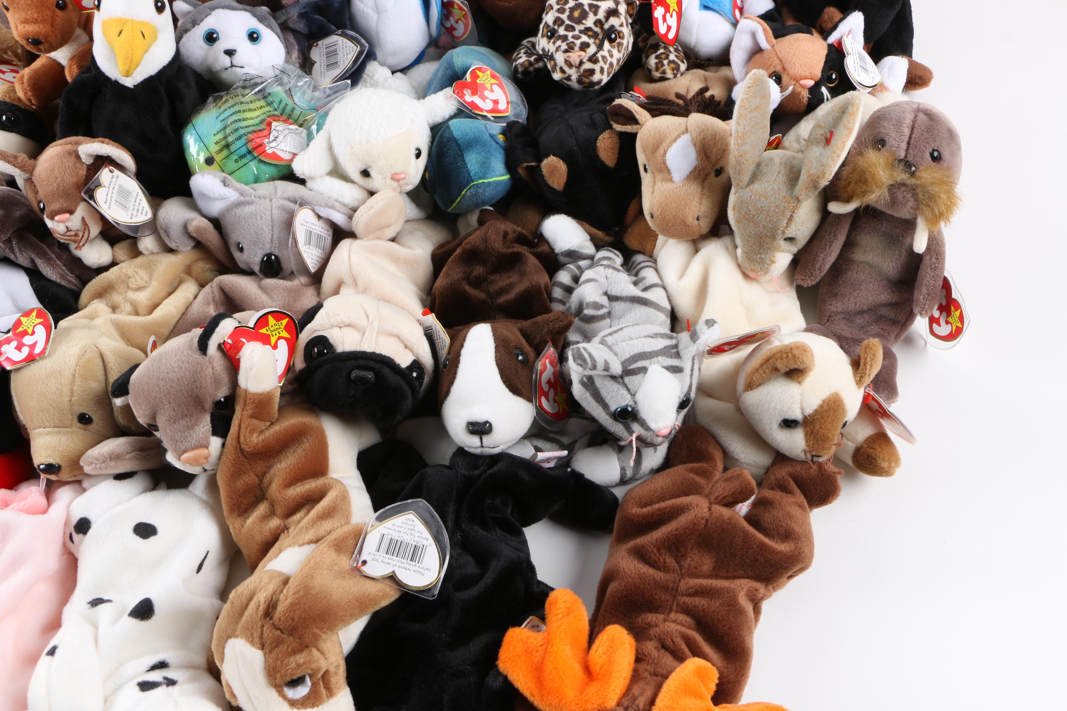 1990s Ty "Beanie Babies" Plush Animals