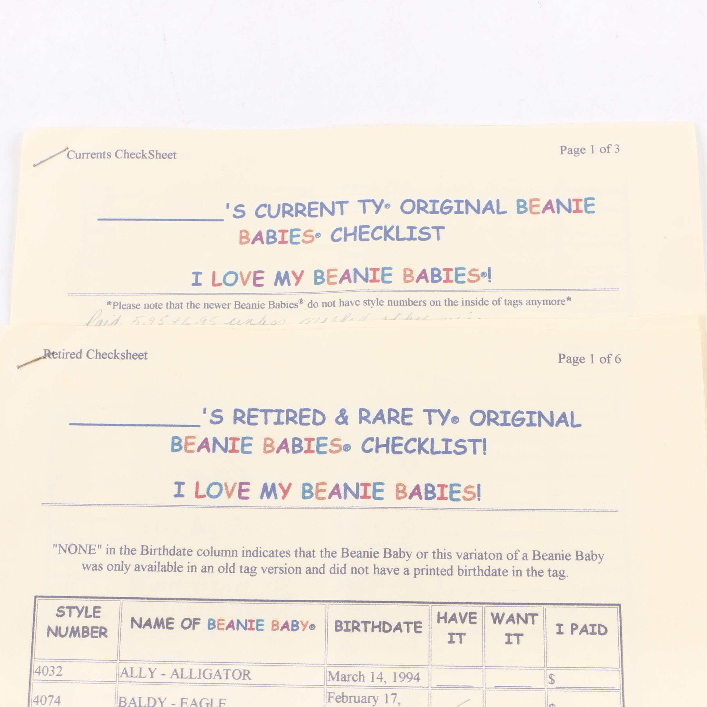 1990s Ty "Beanie Babies" Plush Animals