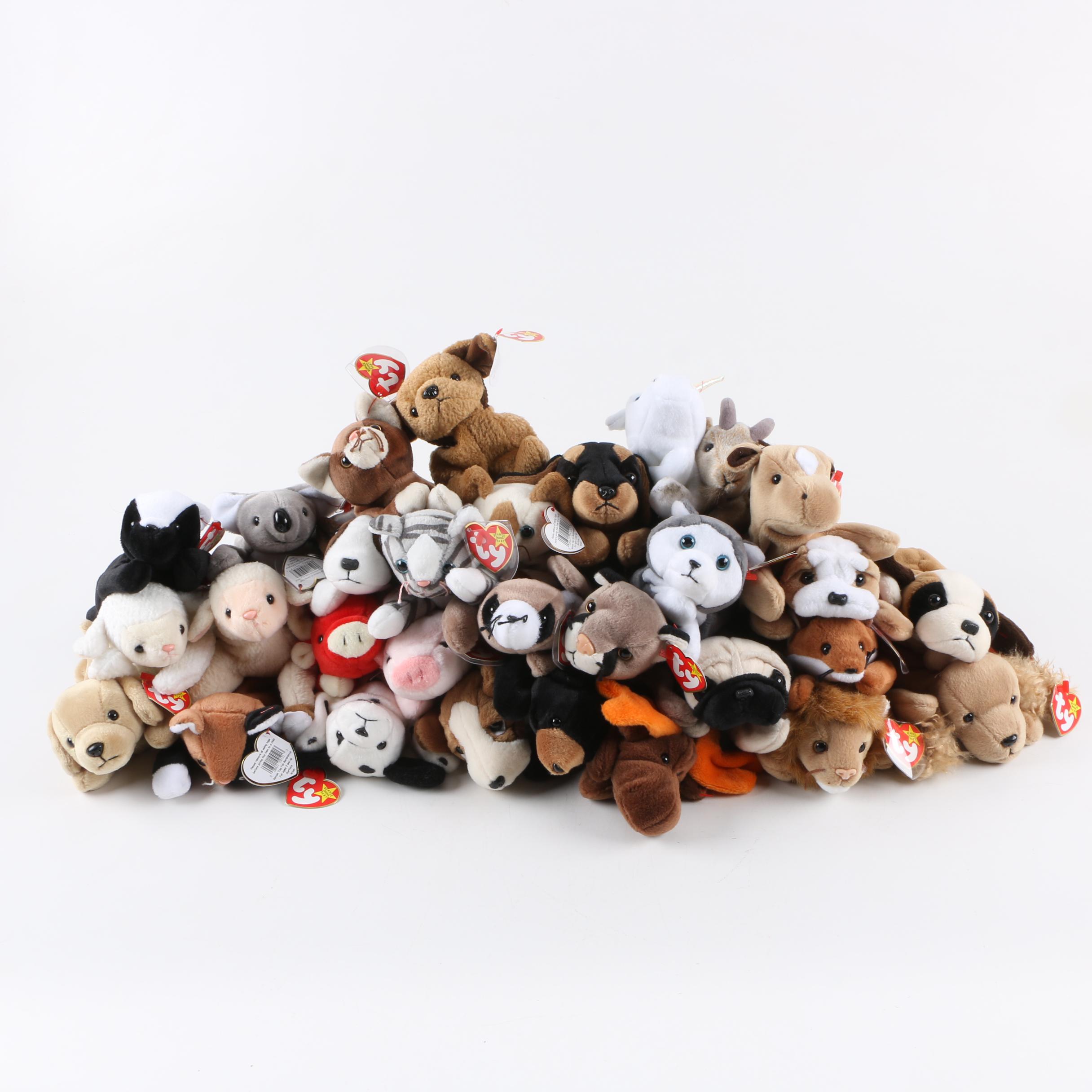 1990s Ty "Beanie Babies" Plush Animals