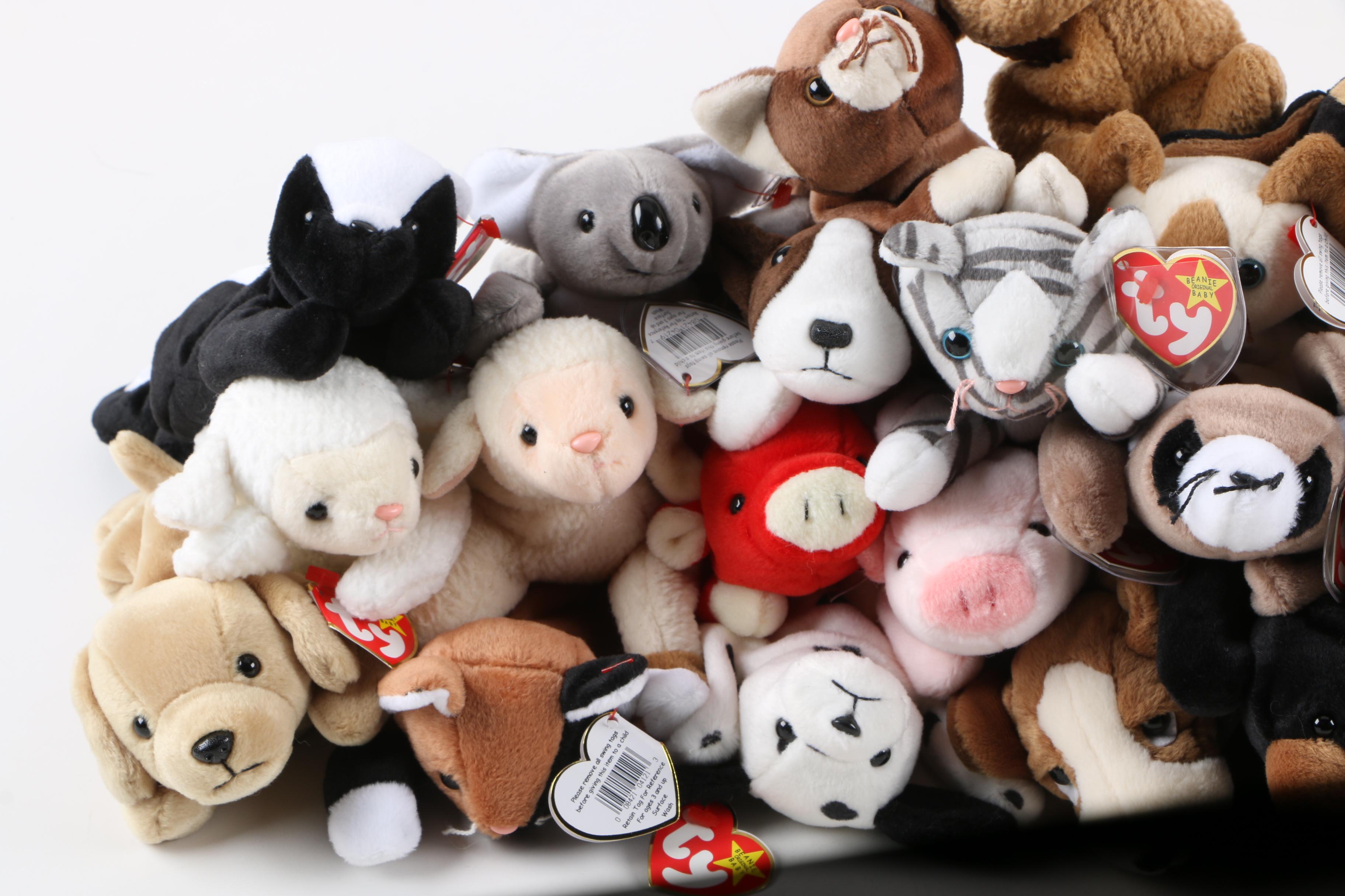 1990s Ty "Beanie Babies" Plush Animals