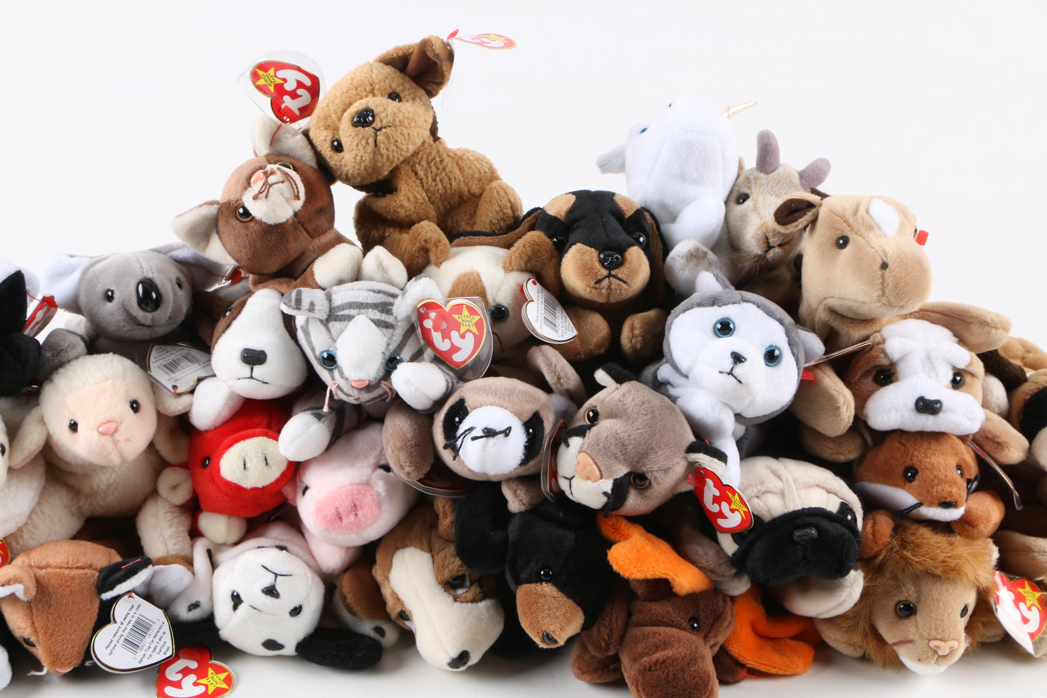 1990s Ty "Beanie Babies" Plush Animals
