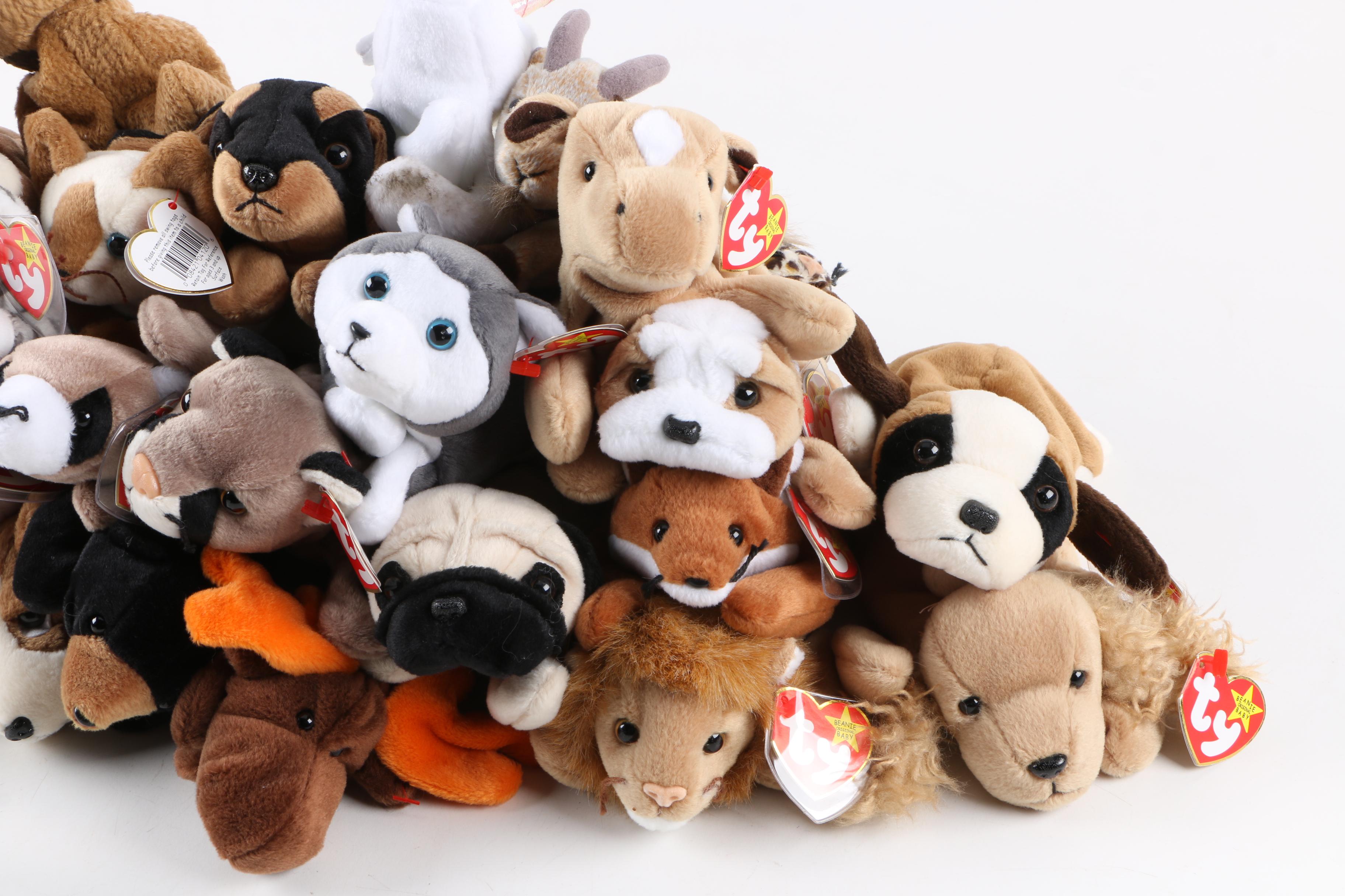 1990s Ty "Beanie Babies" Plush Animals