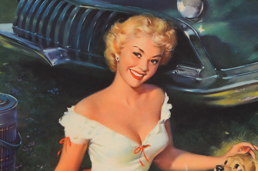 1960 Pinup Calendar Featuring Bill Medcalf Illustration